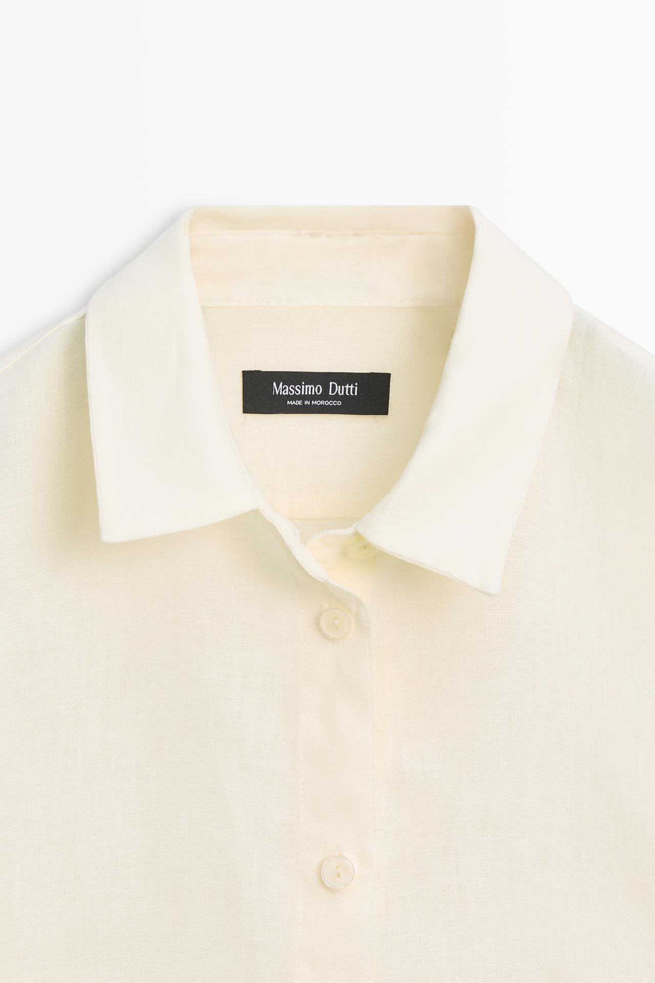 Flowing 100% linen shirt — YELLOW