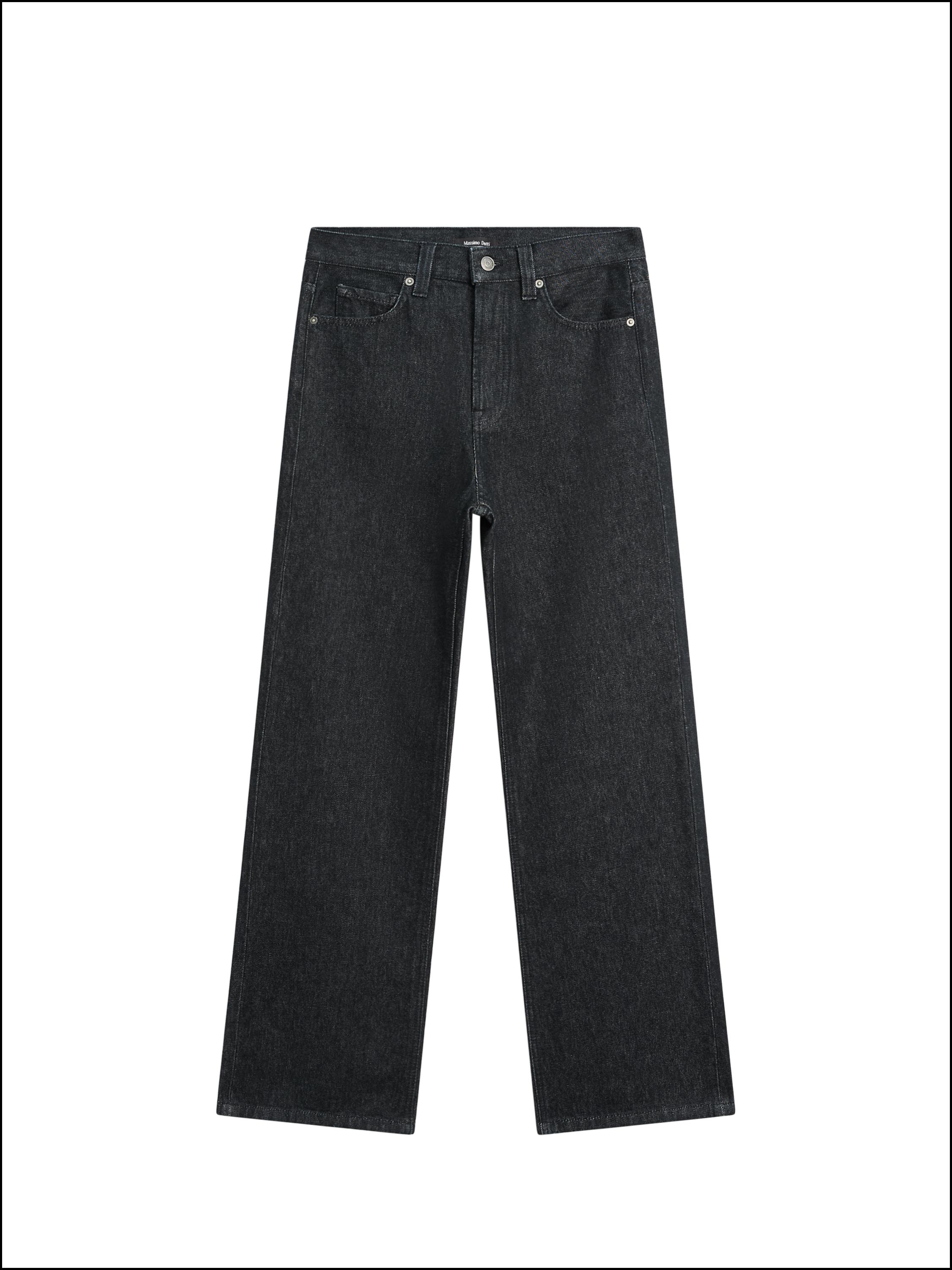 High-waist wide-leg jeans — DARK BLUE