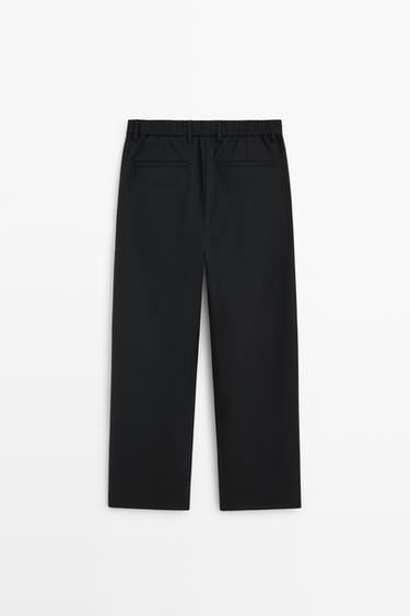 Double-pleated relaxed fit pants — NAVY BLUE 6