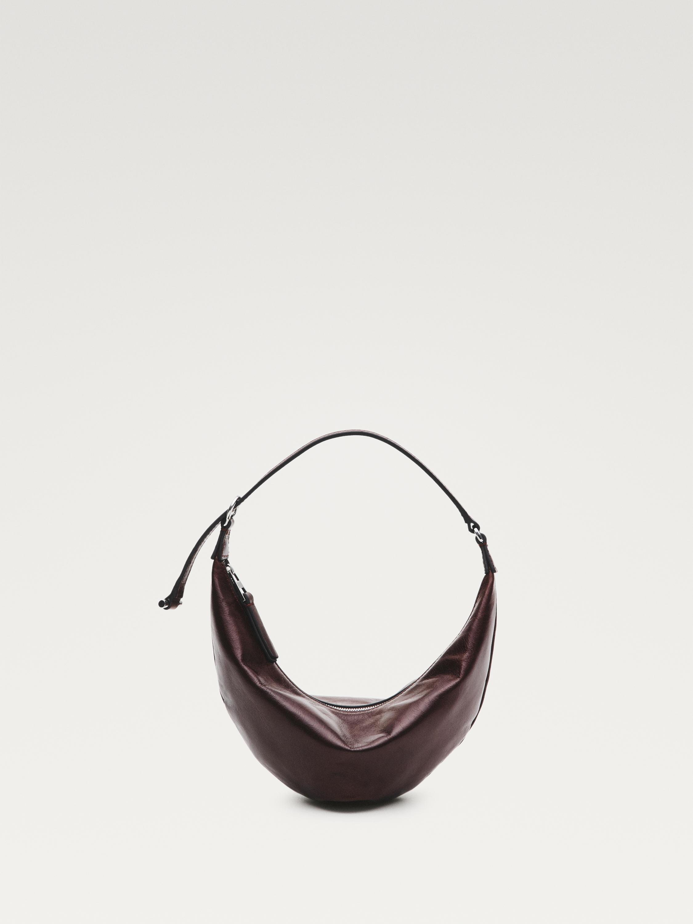 Nappa leather mini bag — BROWN