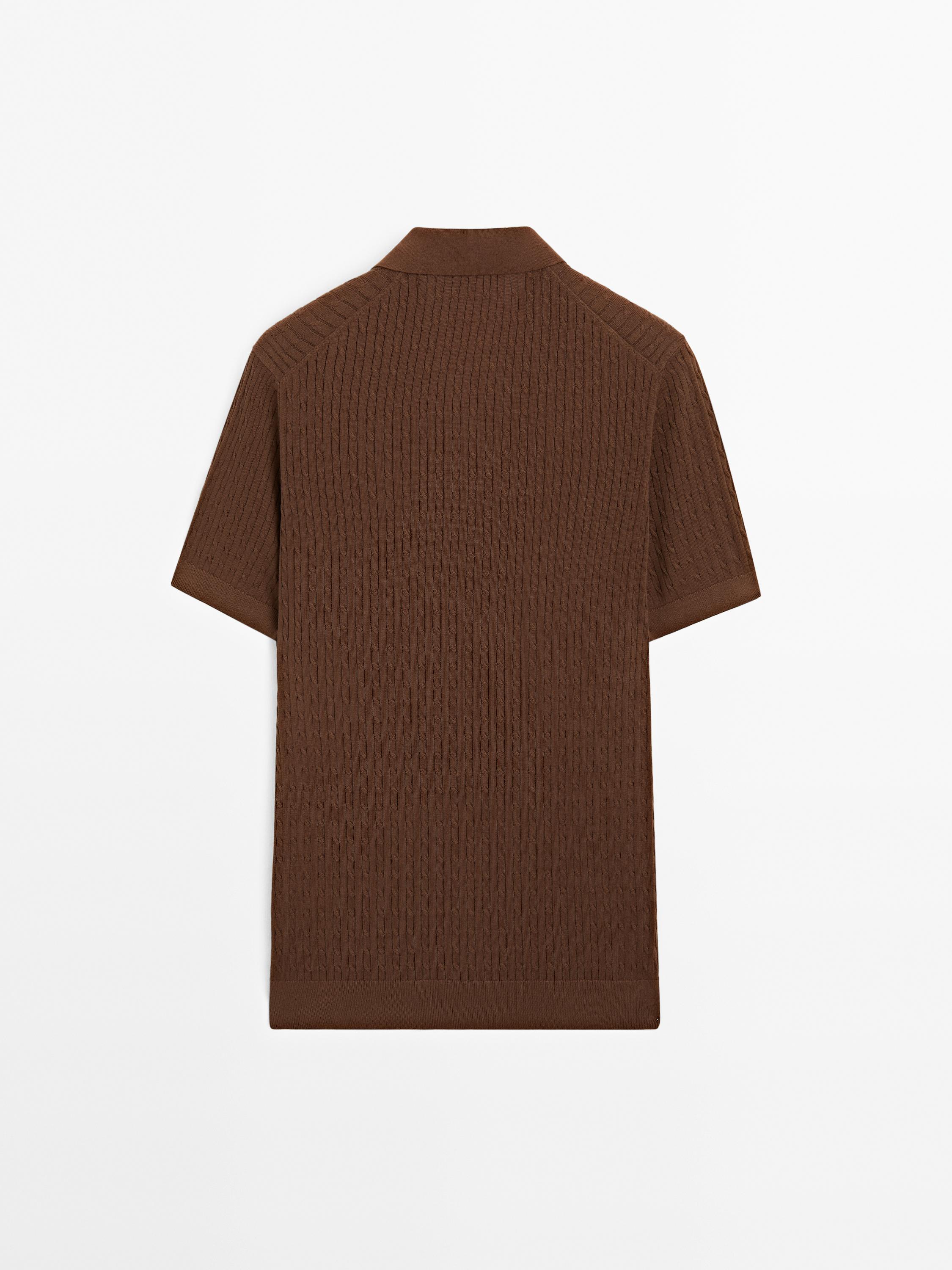 Jersey polo punto trenzado 100% algodón