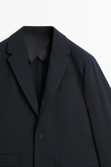 Wool blend suit blazer — NAVY BLUE 4