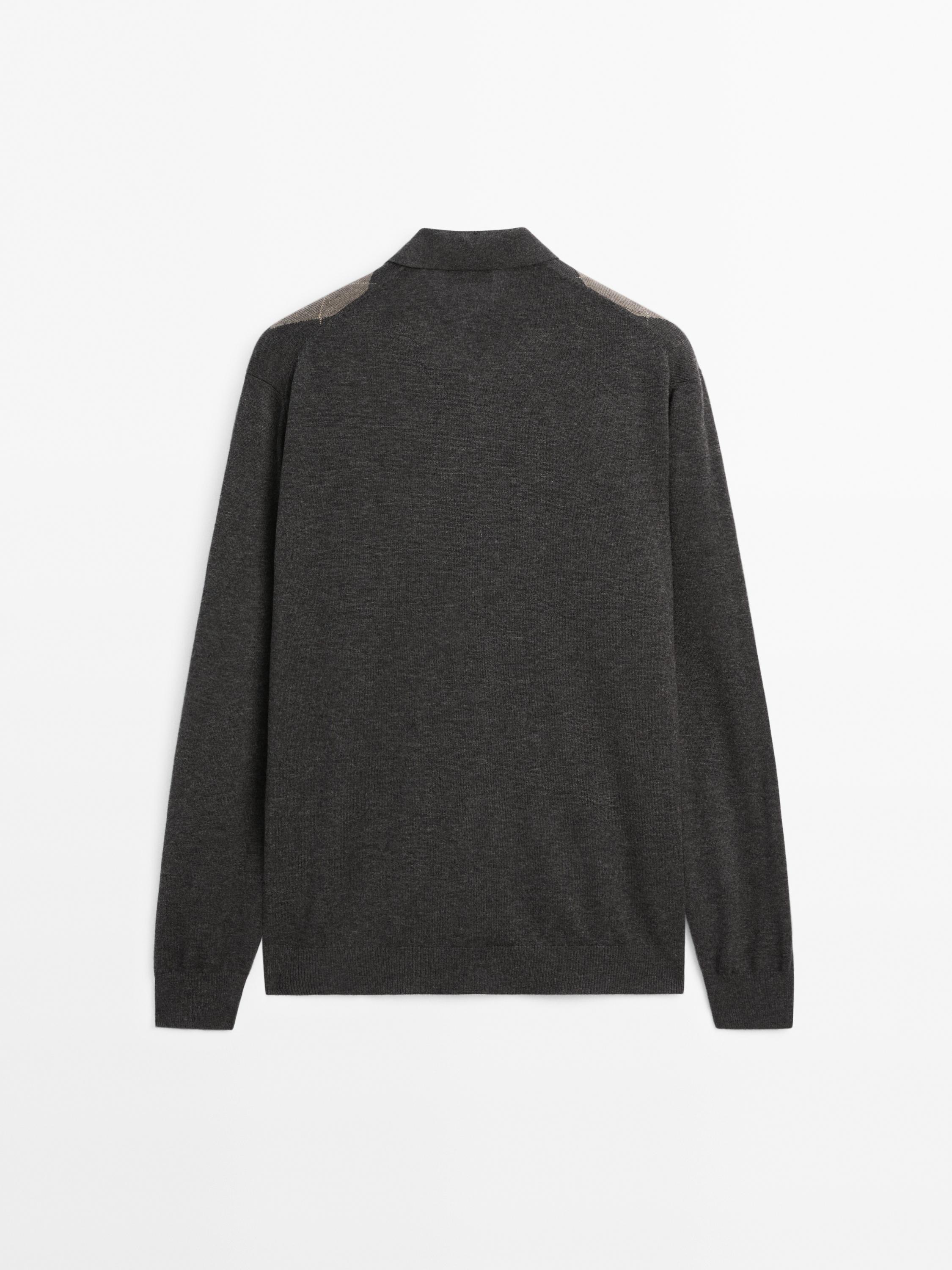 Cardigan in maglia misto lana