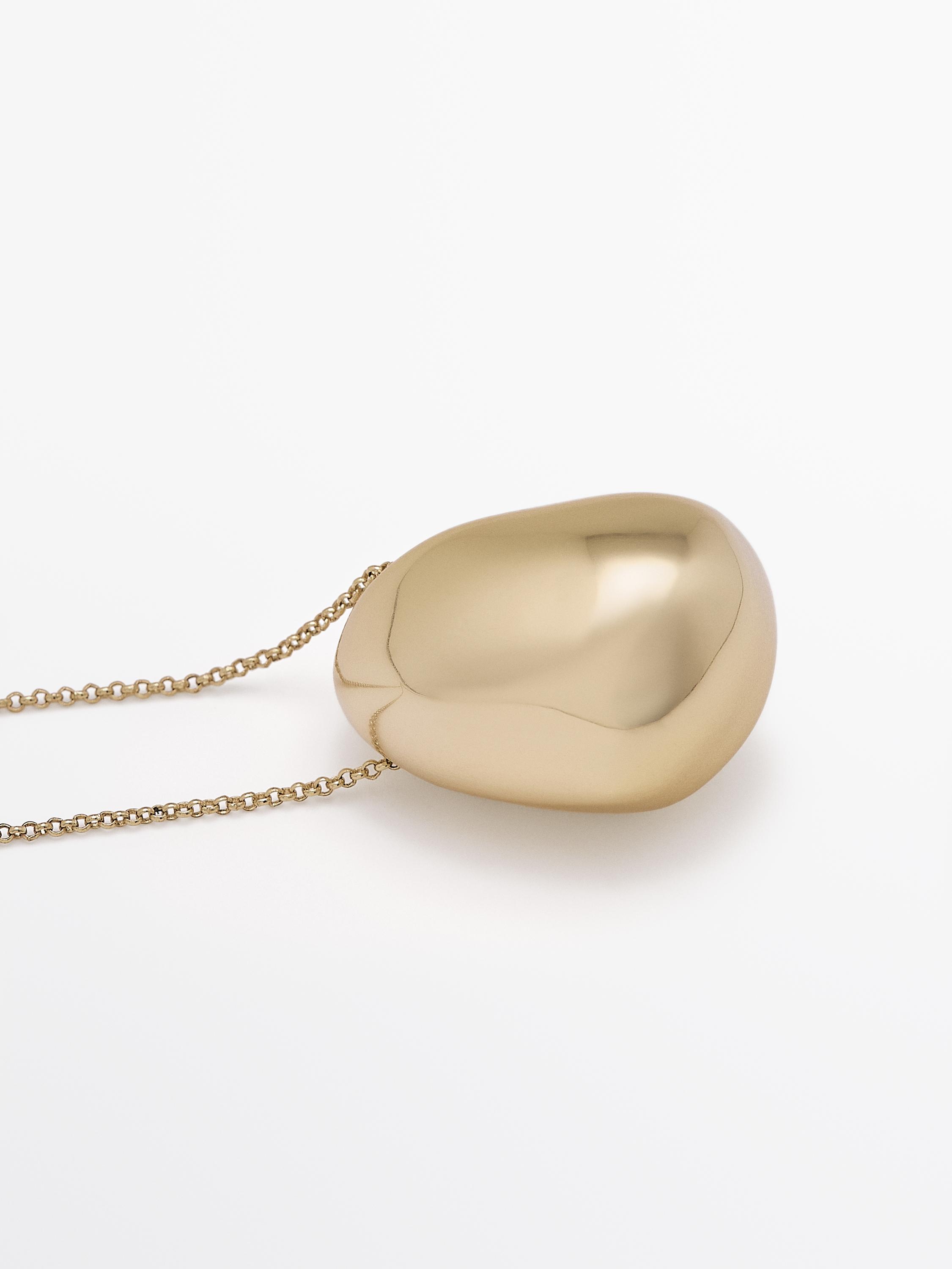 Chain necklace with irregular ball