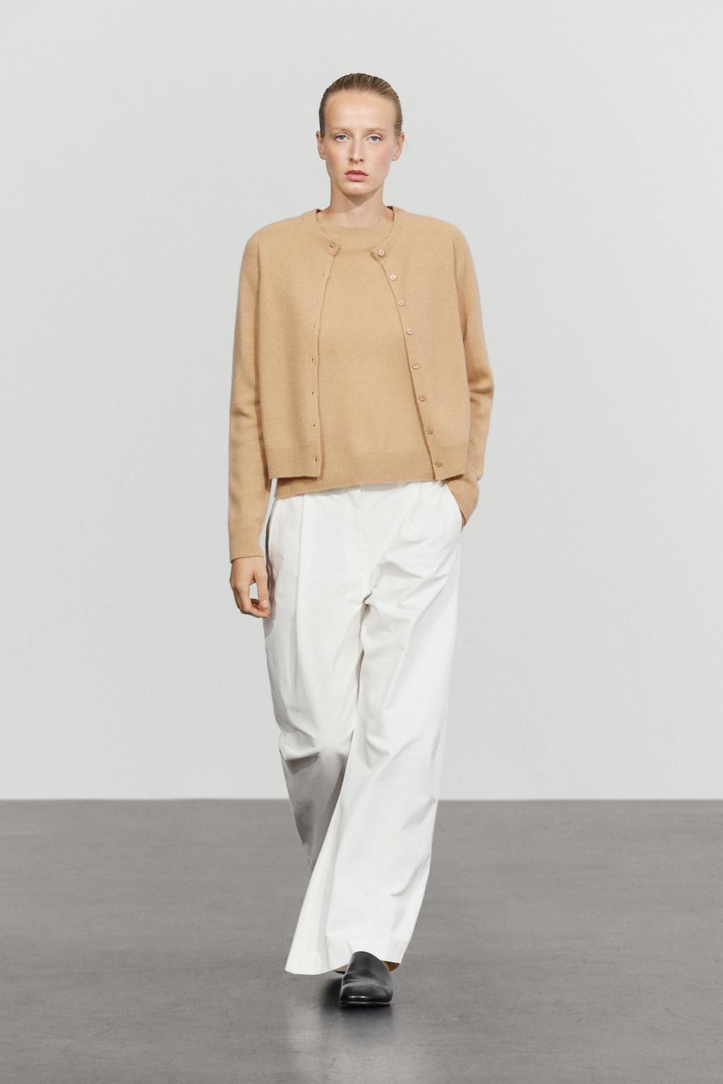 Massimo Dutti 100% kaşmir qısa trikotaj kardigan