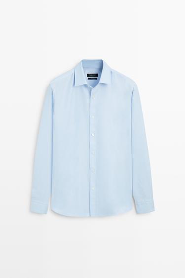Regular fit 100% cotton Oxford shirt — SKY BLUE 2