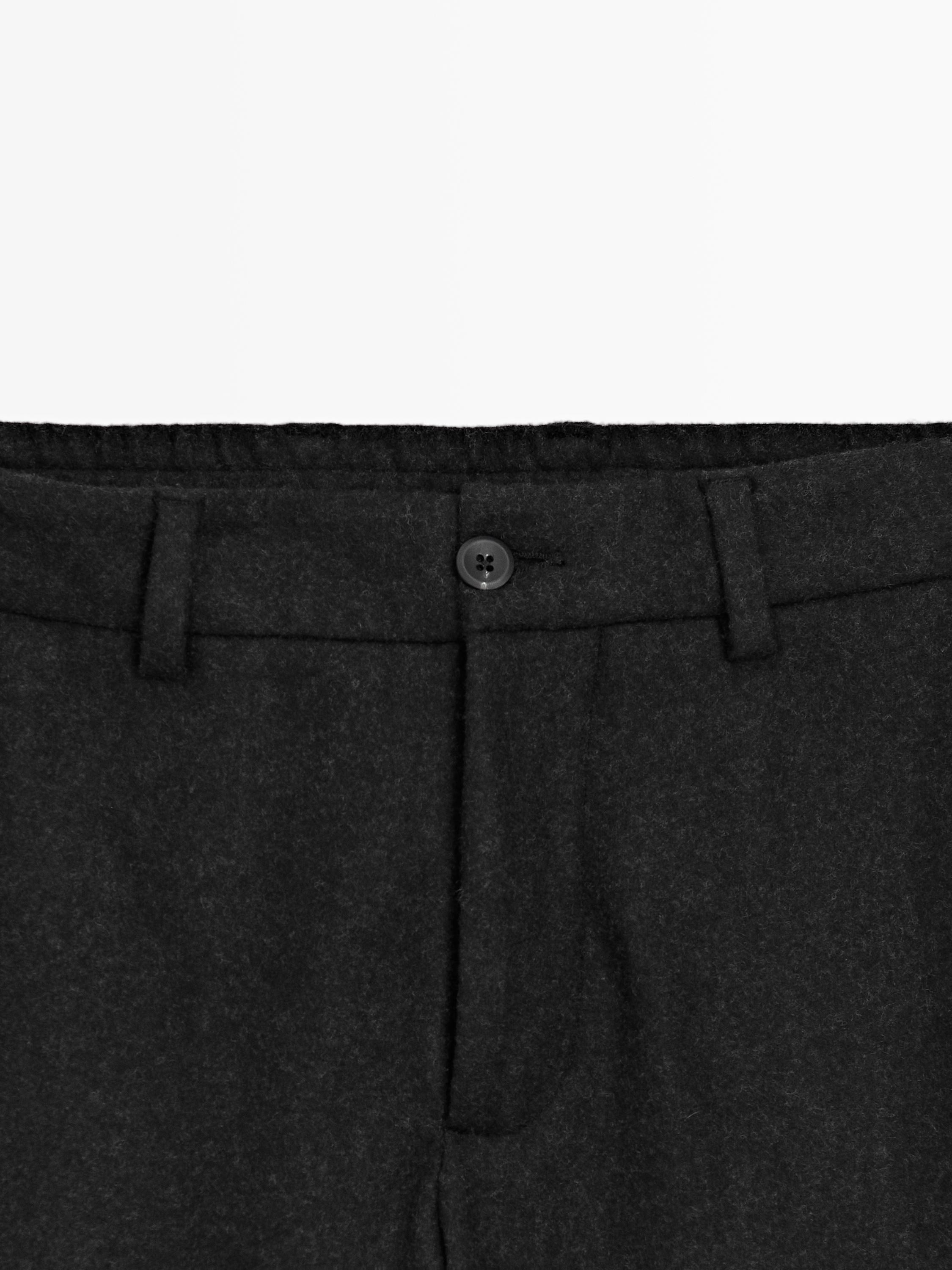 Wool blend trousers — CHARCOAL