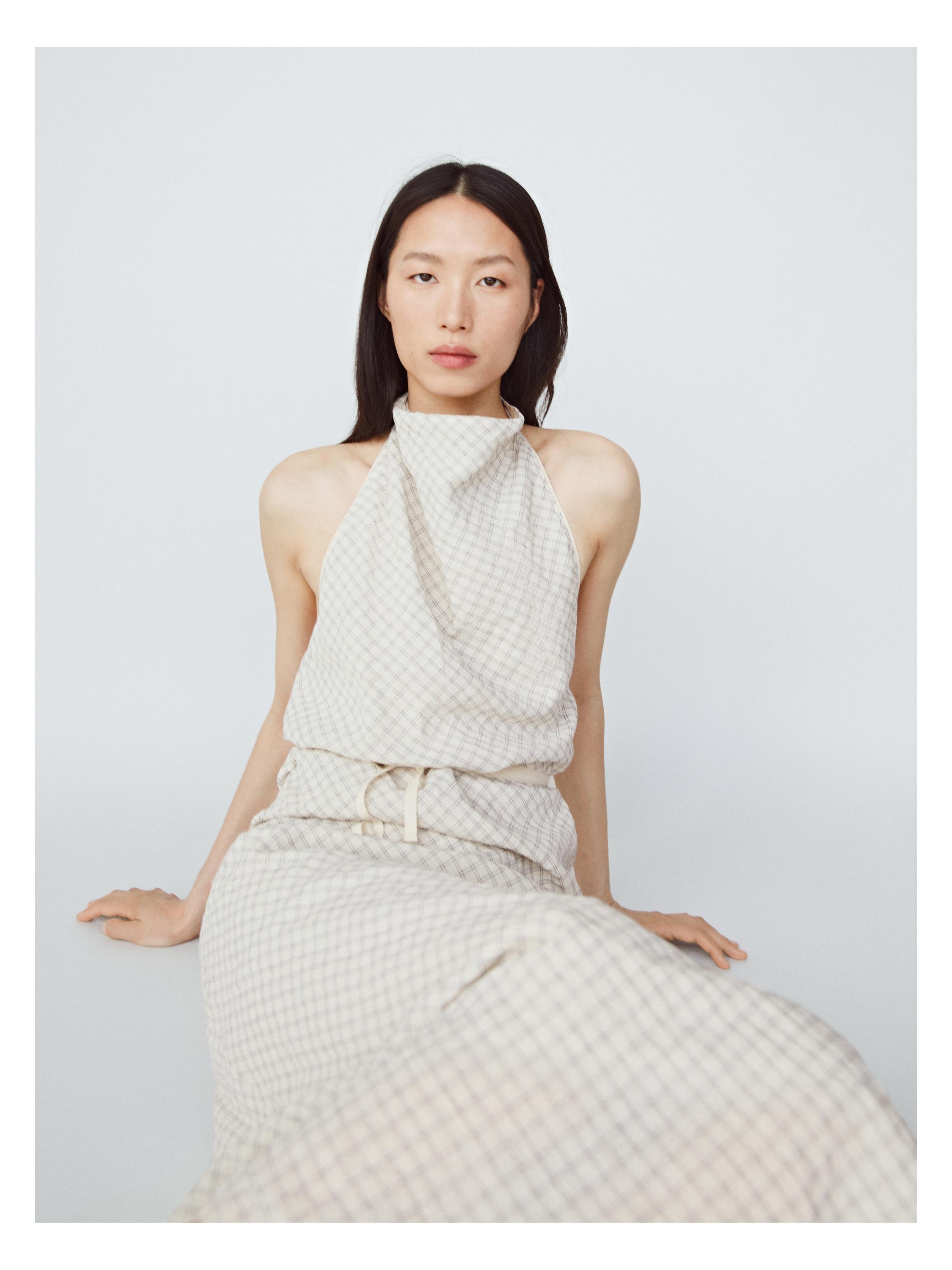 ★ Massimo Dutti★ Halter neck midi one piece low cut back Halter midi dress with low-cut back · White · Caps And Hats