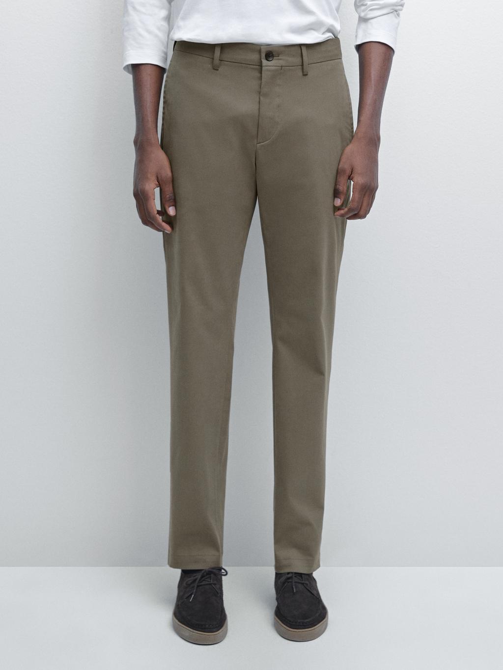 Soumia Slim Fit Trousers in Green