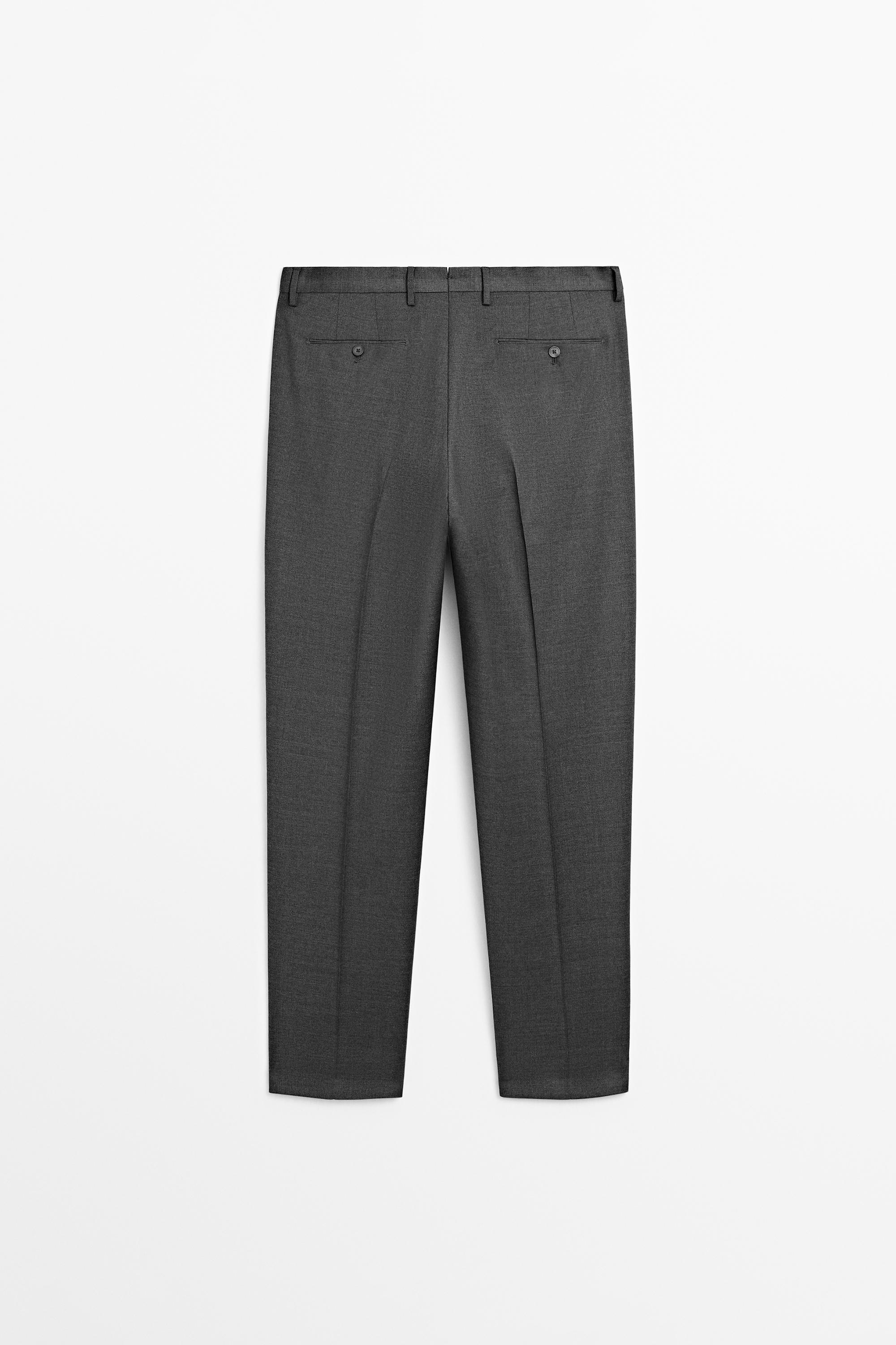 Cold wool suit trousers — GREY