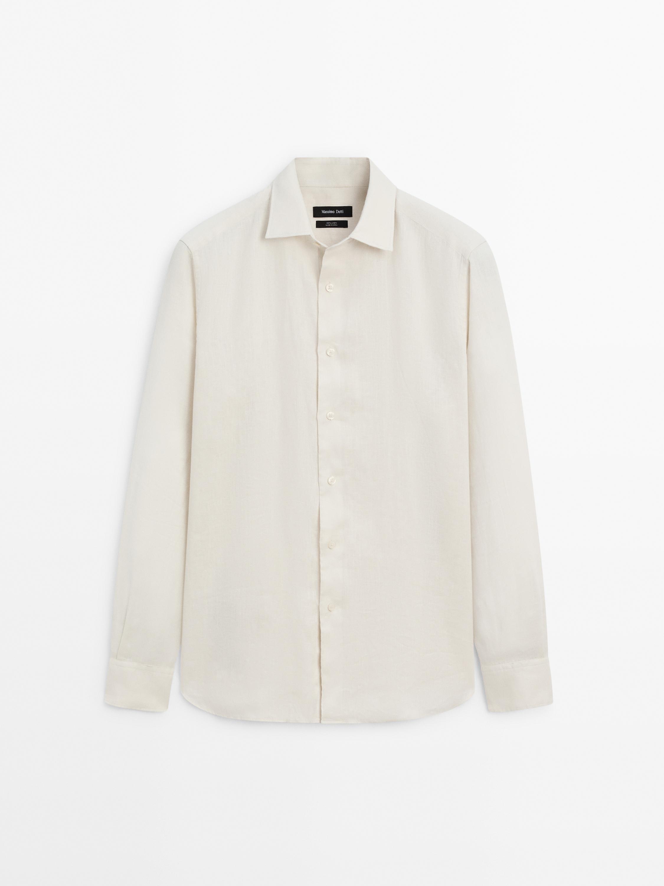 100% linen slim fit shirt