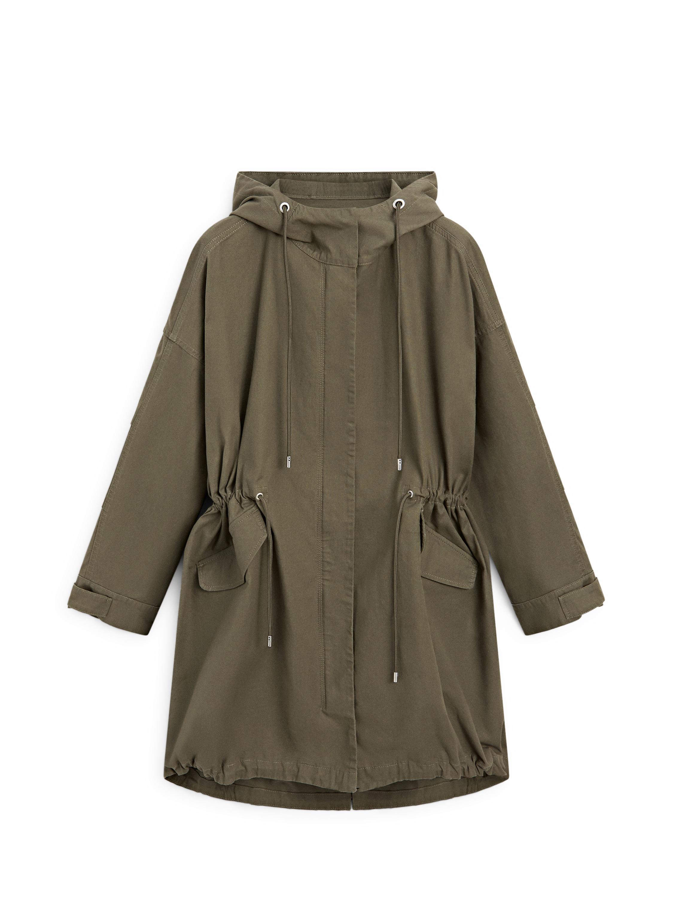 Long cotton parka — GREEN