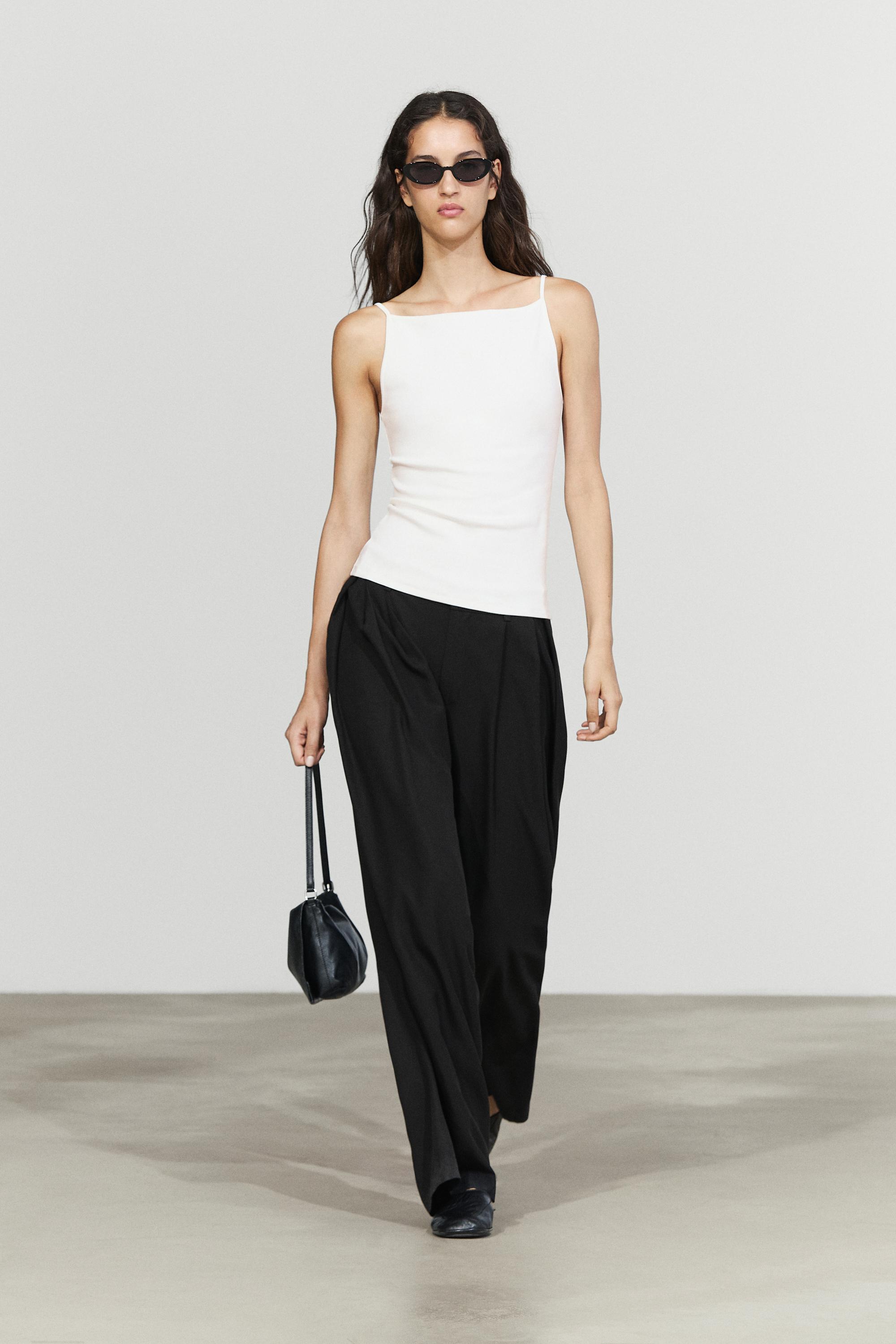 Cotton blend camisole top