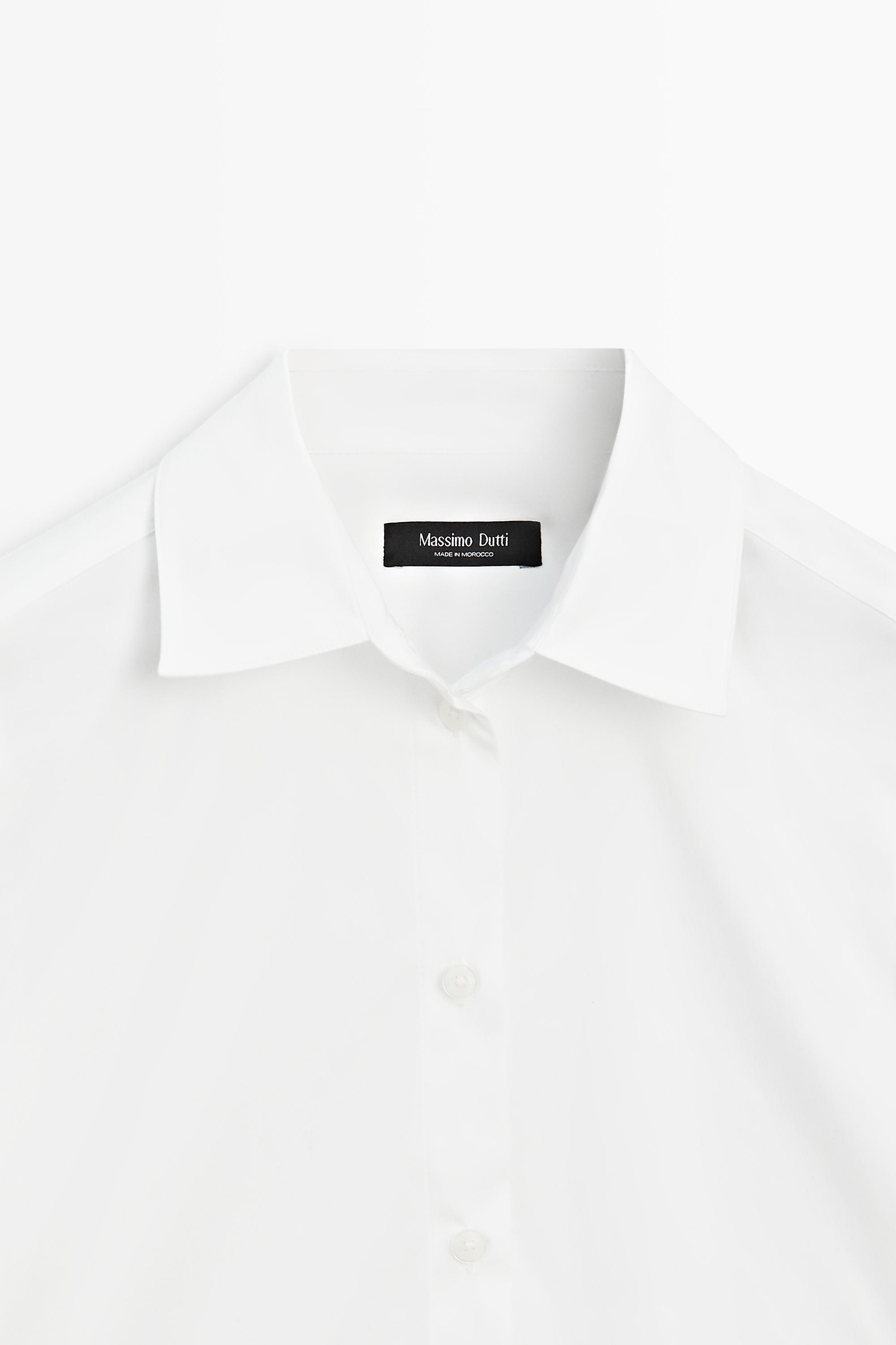 Massimo Dutti Pamuk karışımlı poplin gömlek