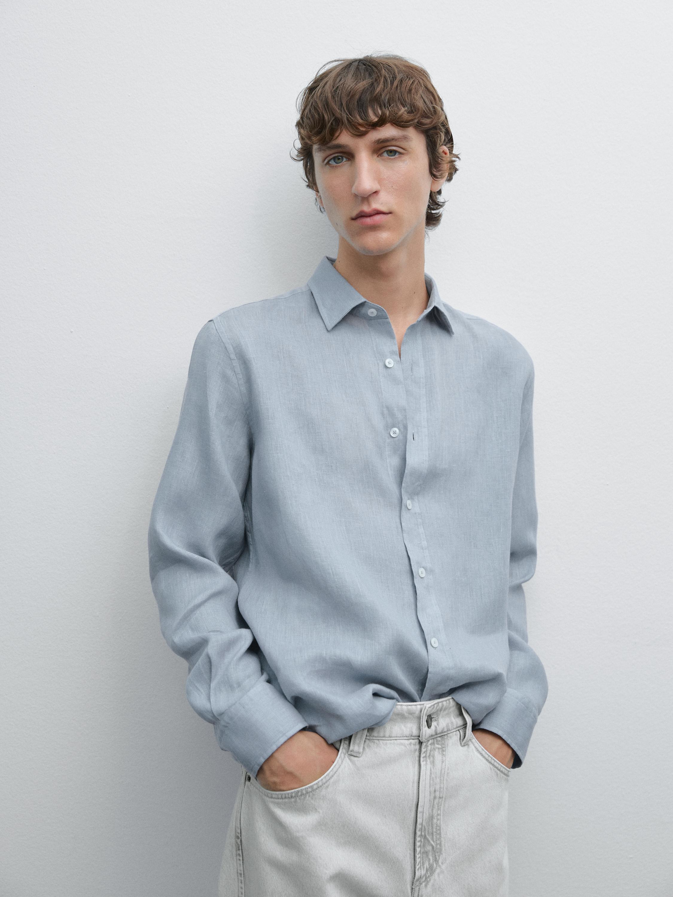 Chemise regular fit 100 % lin
