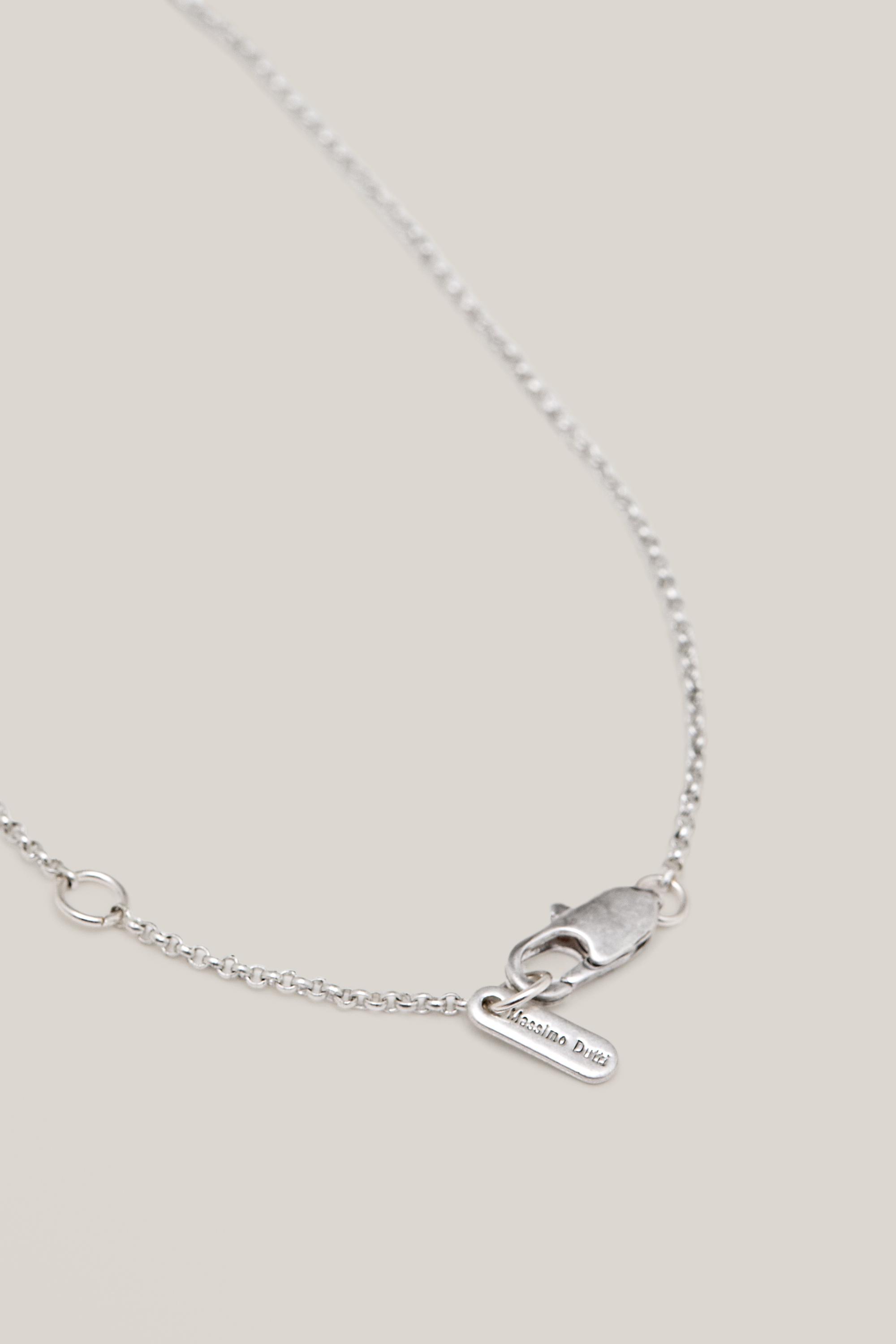 Necklace with textured round basket piece - LIMITED EDITION — SILVER