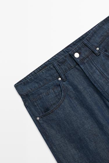 100% linen wide-leg jeans — Light Blue 7