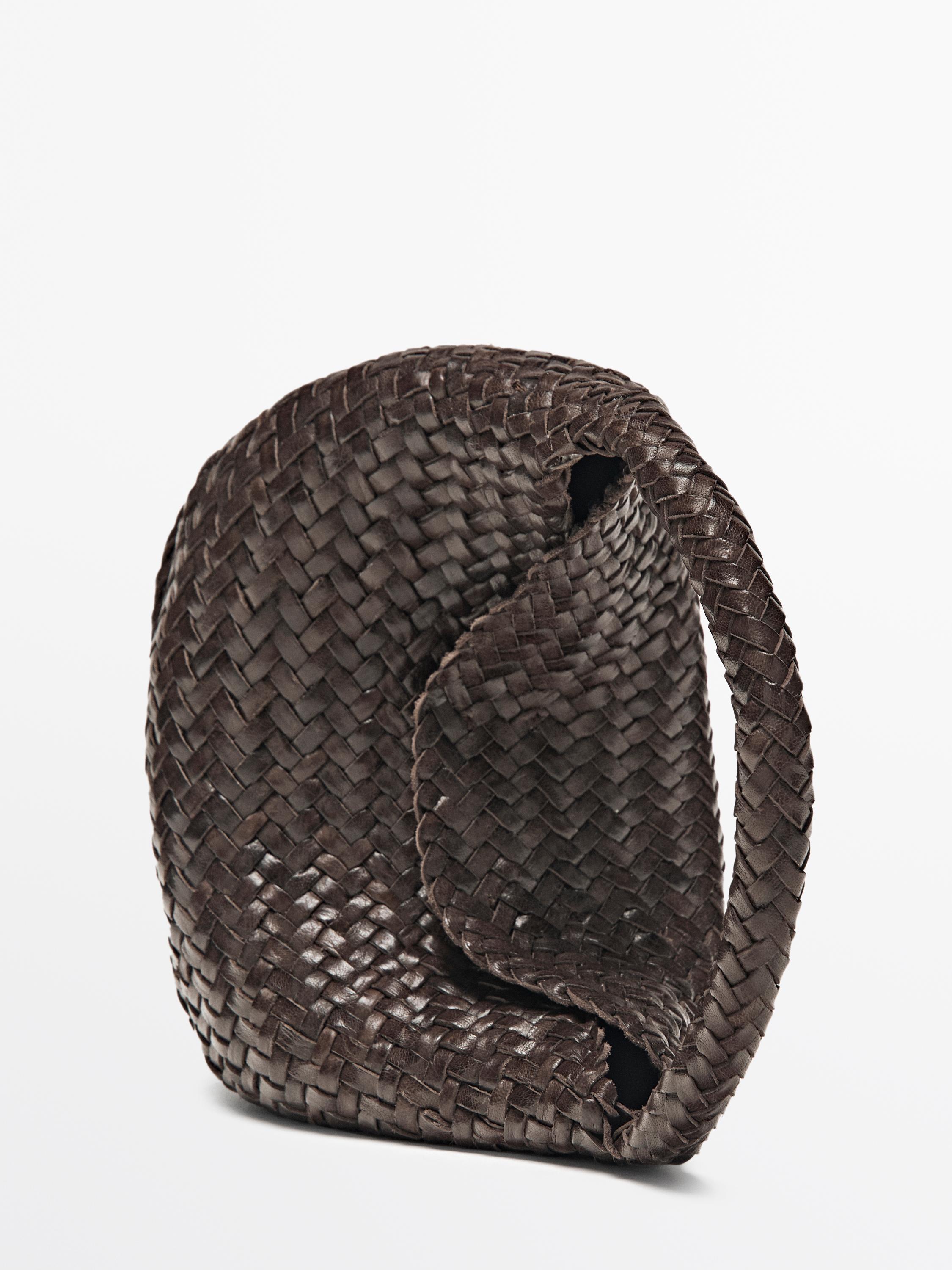 Nappa leather braided mini bag