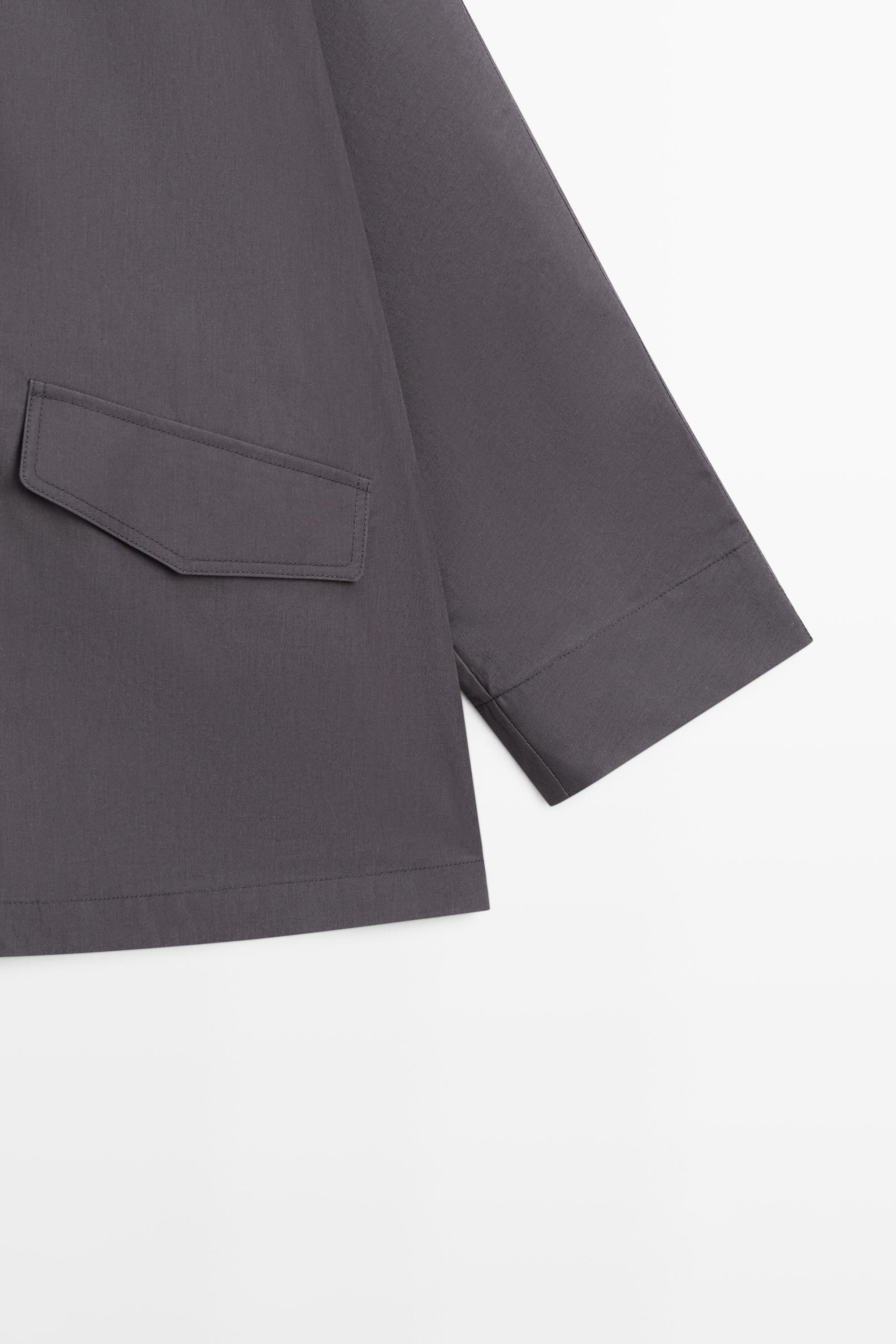 Short cotton cape jacket — DARK BLUE