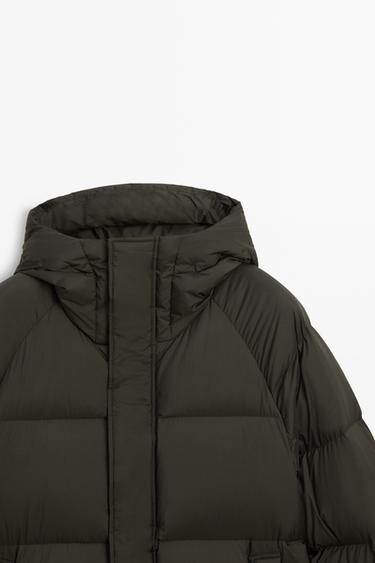Oversize down jacket — DARK KHAKI 4