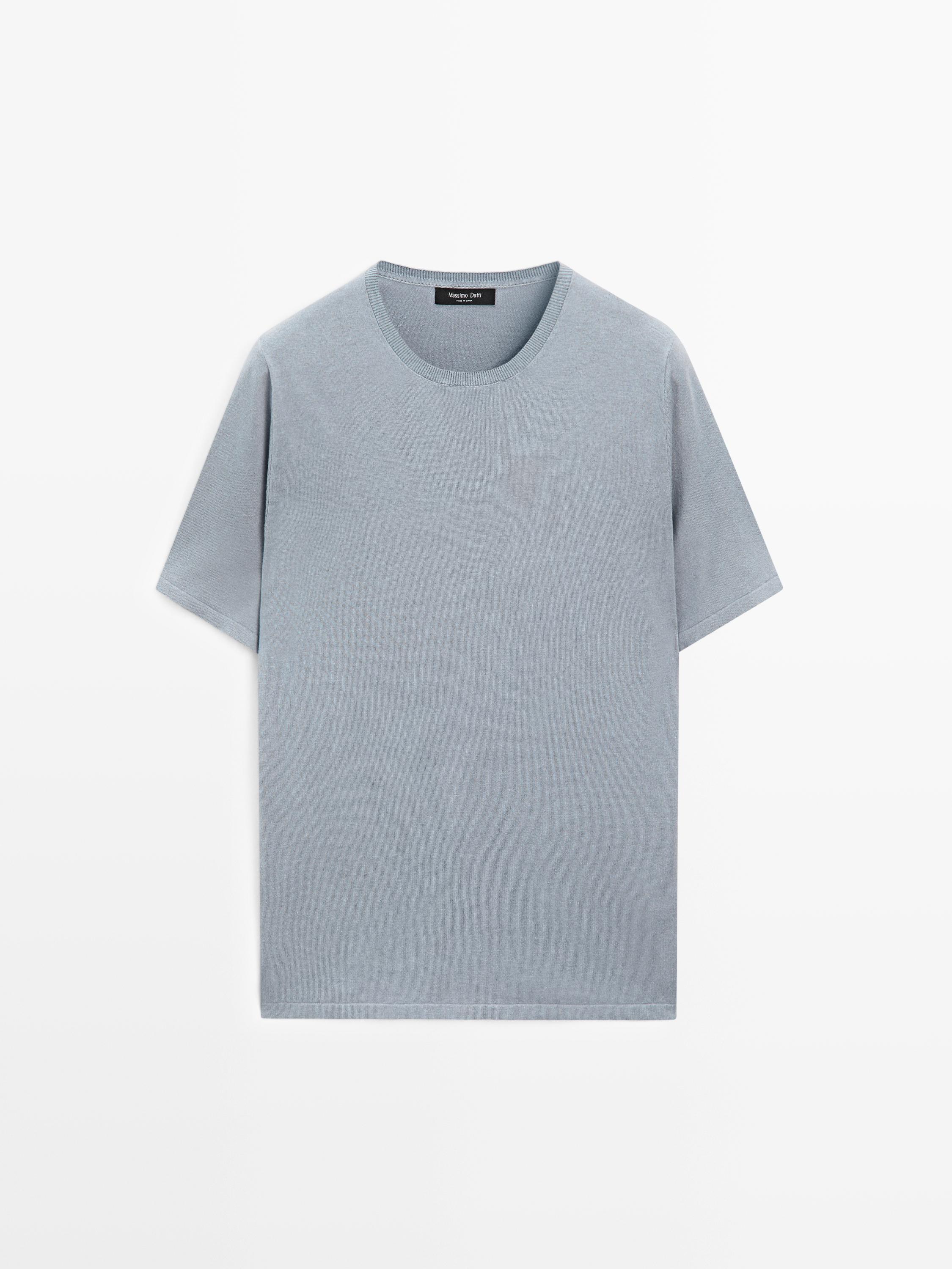 Cotton blend knit T-shirt