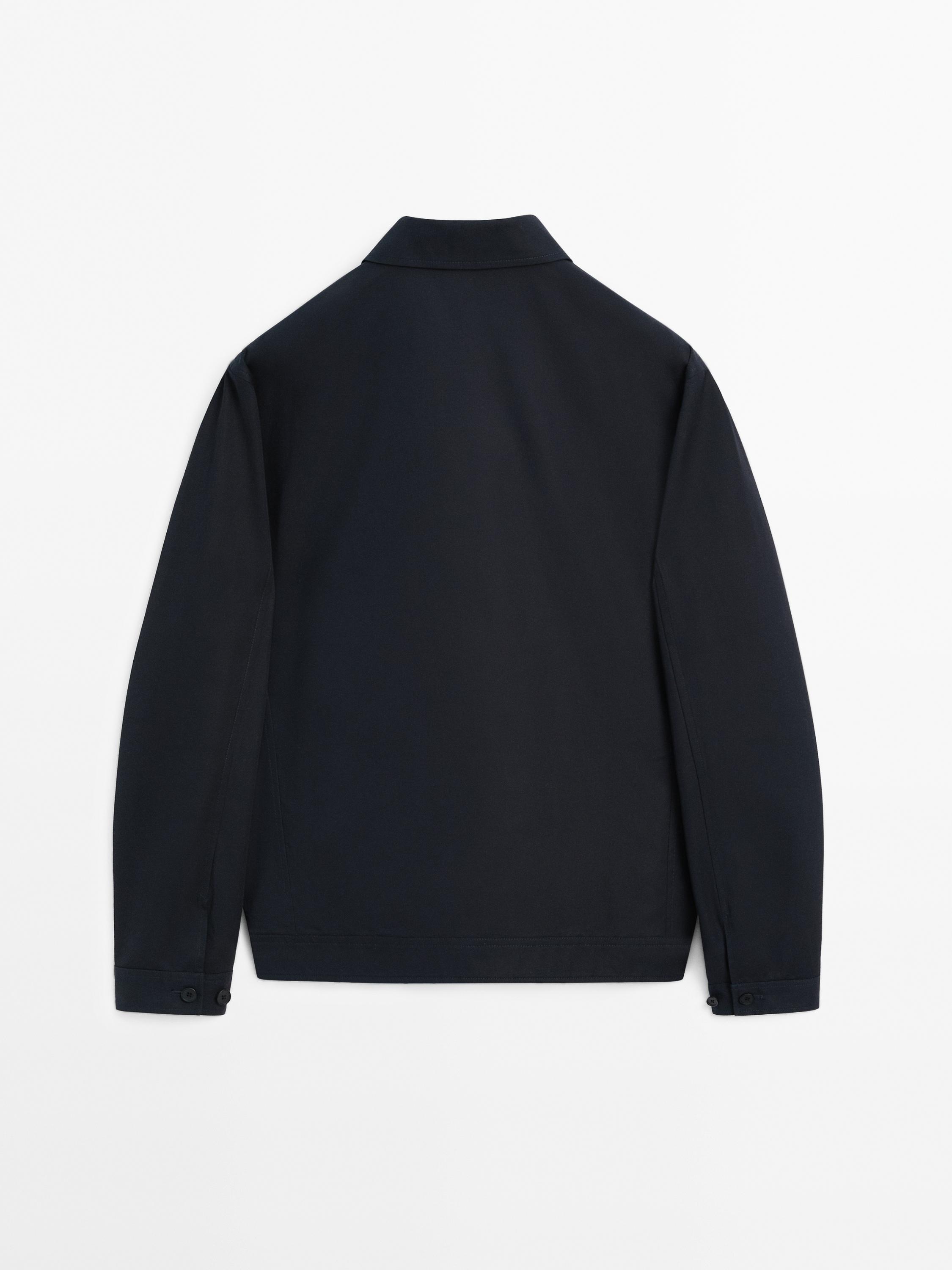 Cotton jacket with pocket details