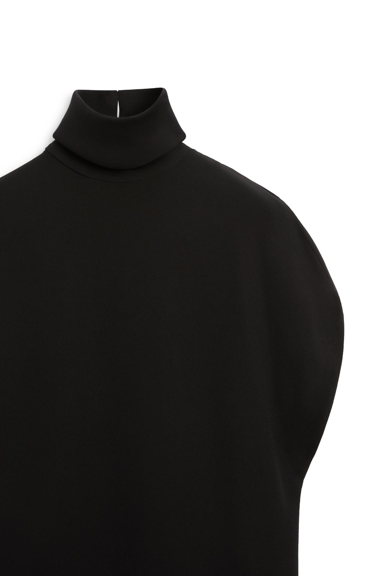 Flowing high neck dress - LIMITED EDITION — BLACK