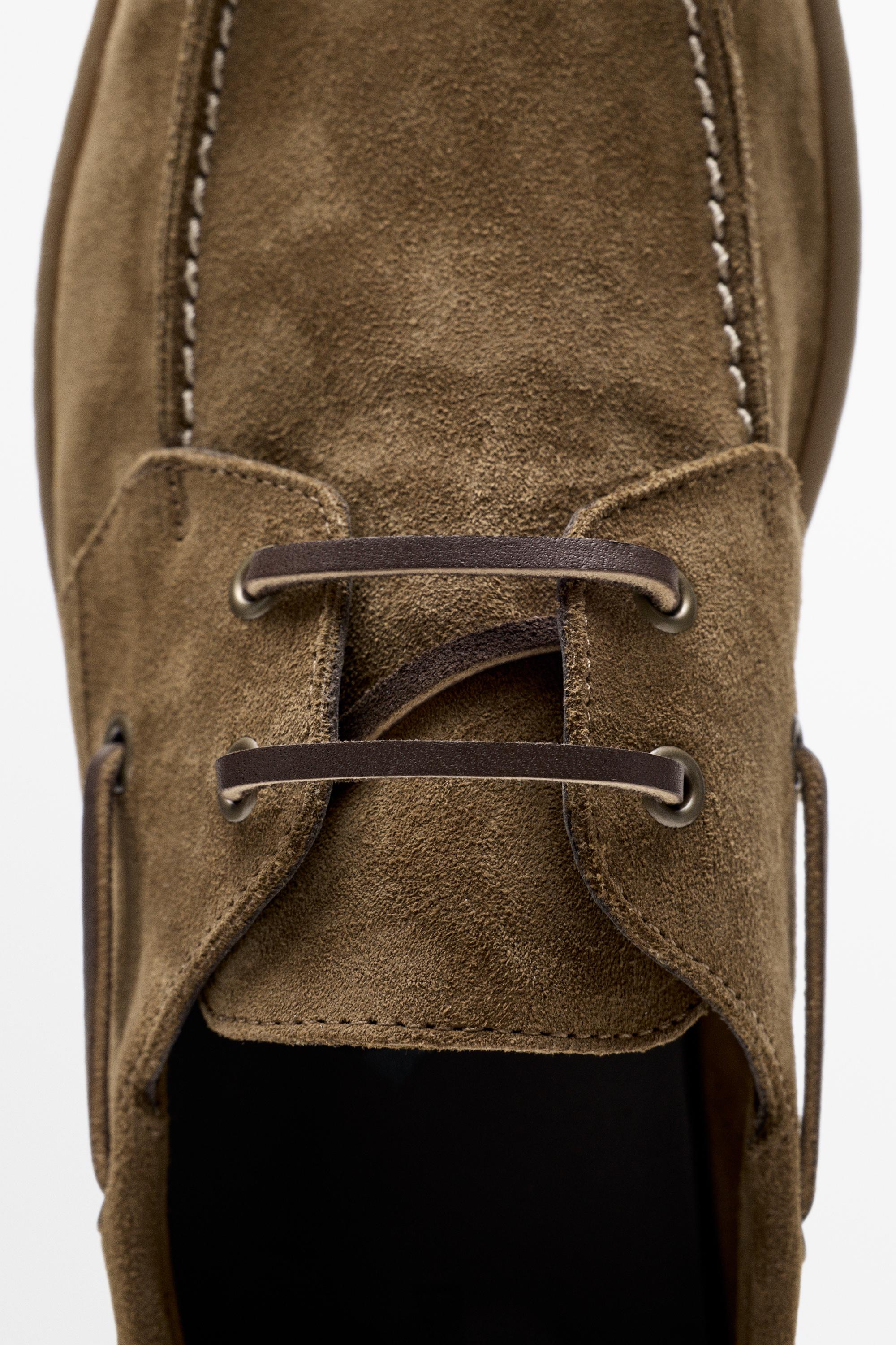 Soft leather boat shoe — CAMEL
