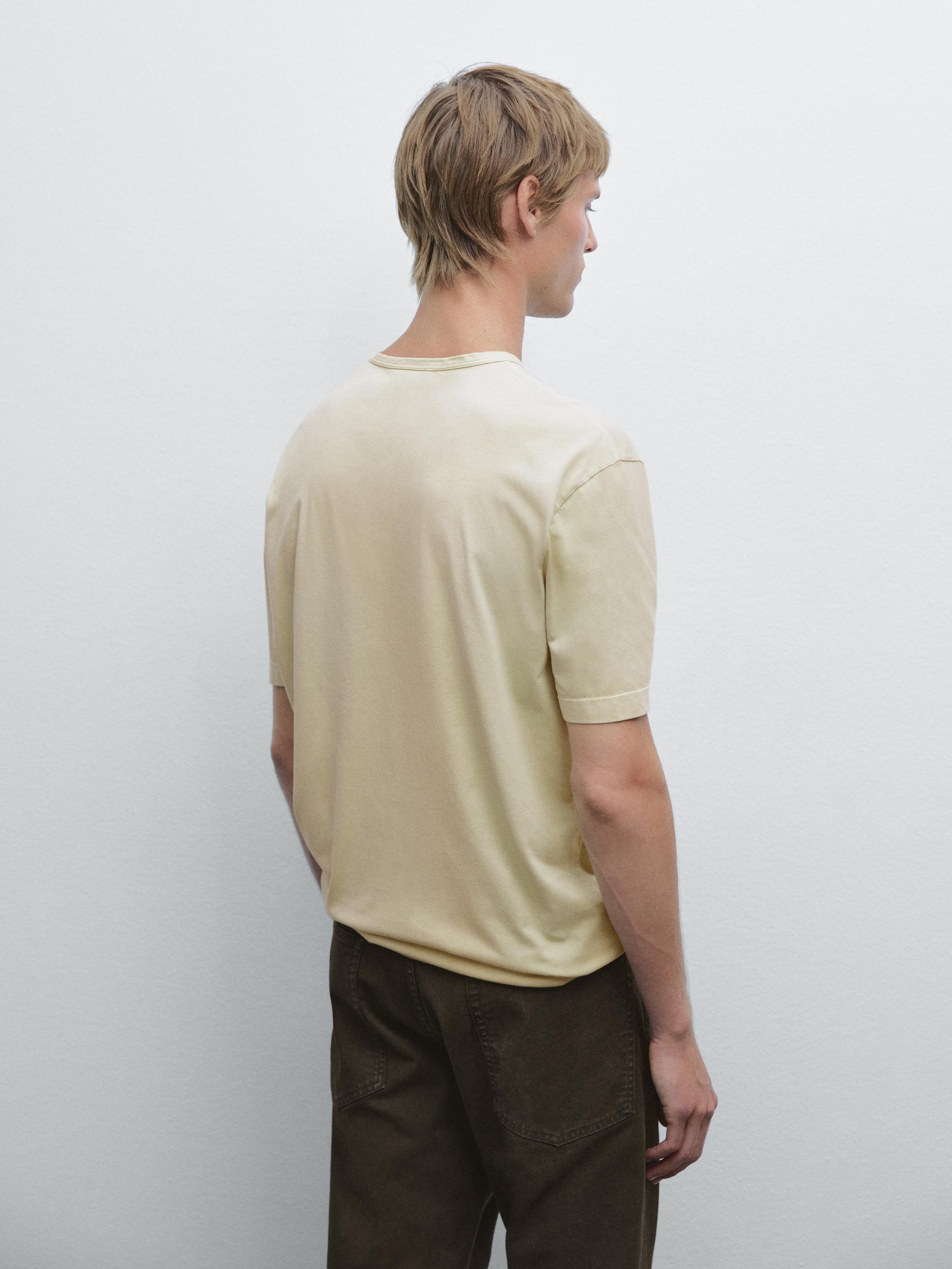 Distressed-effect short sleeve T-shirt