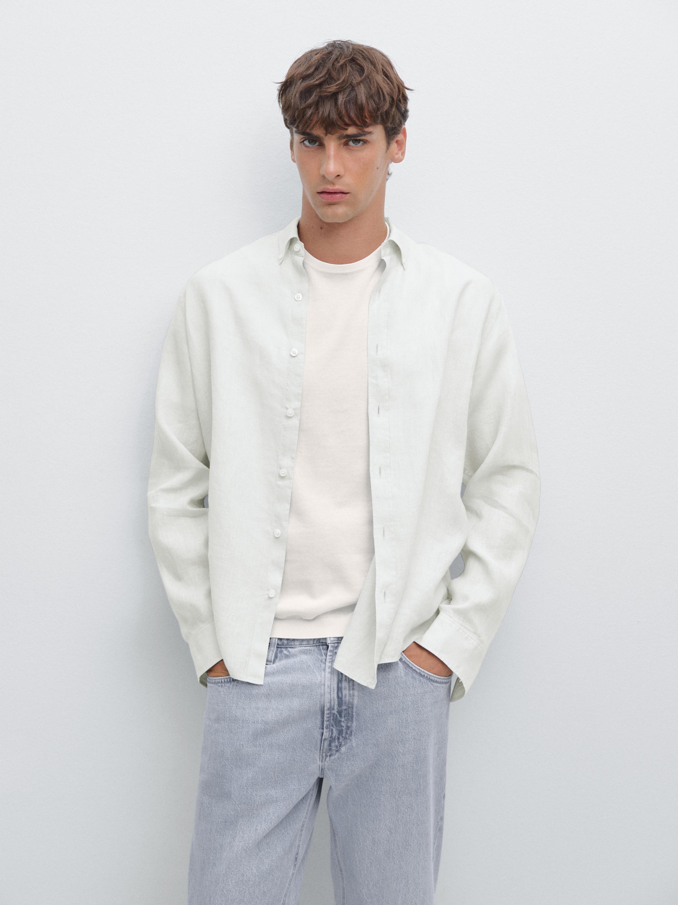 100% linen regular fit shirt