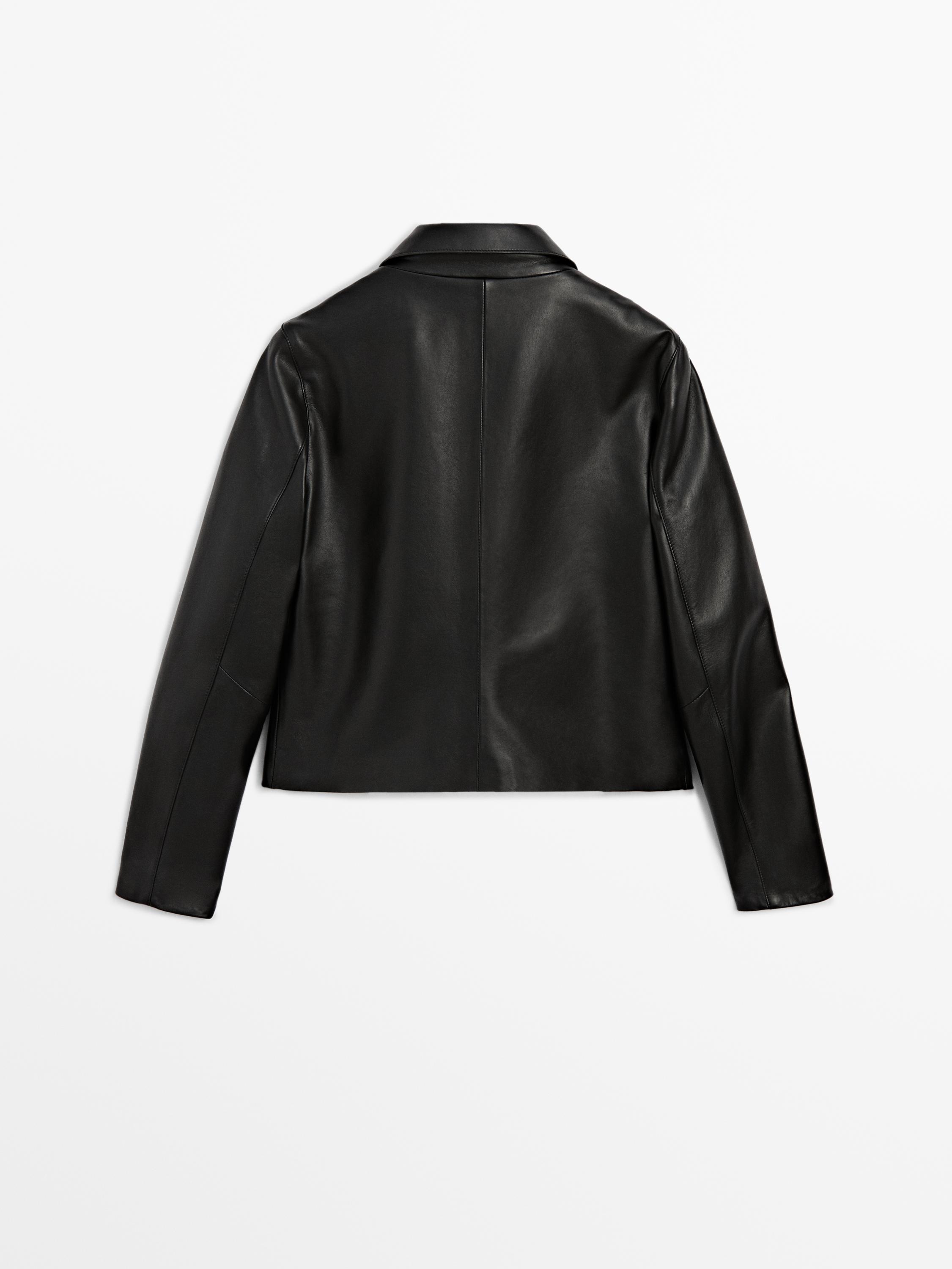 Nappa leather biker jacket
