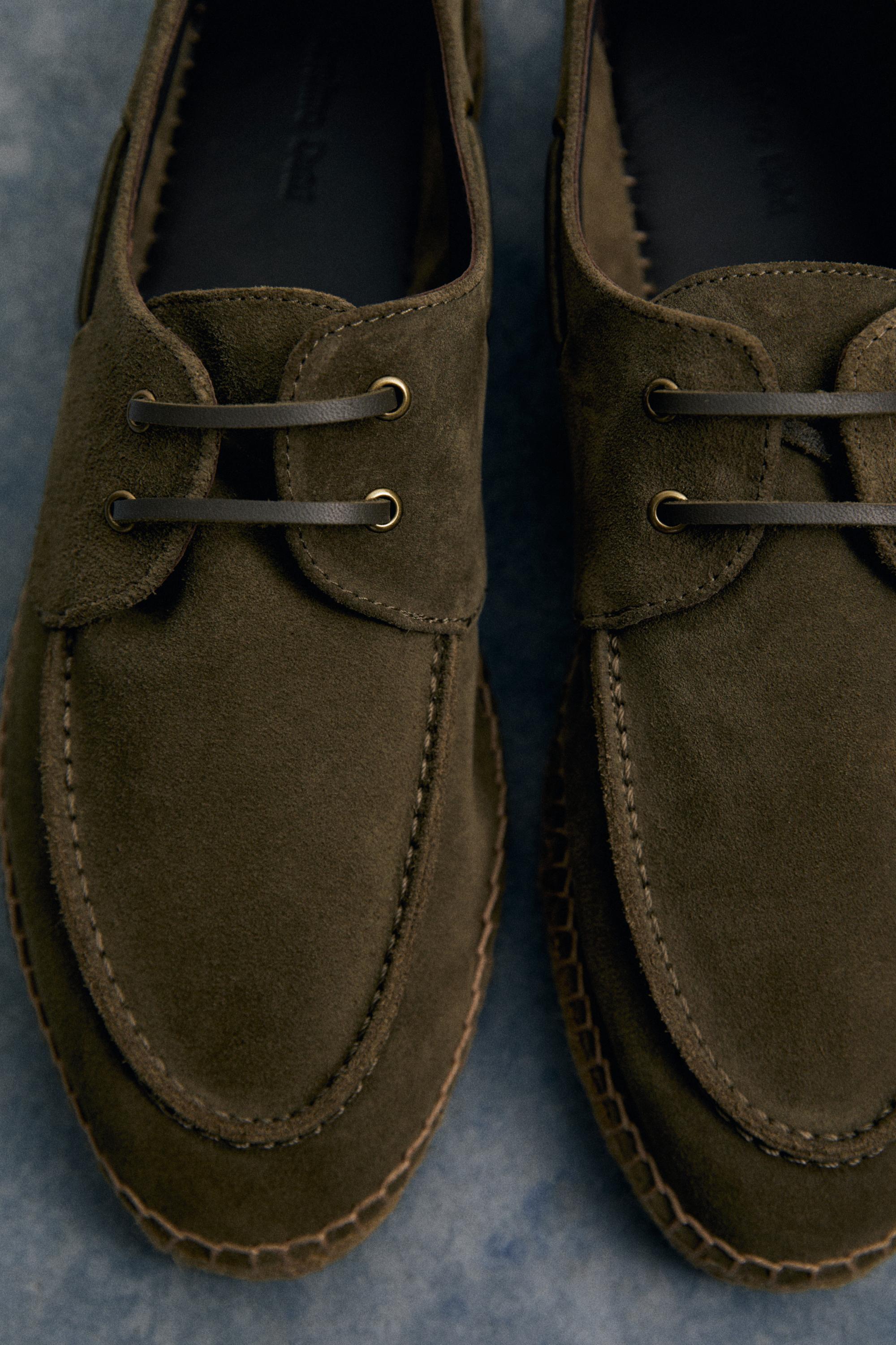 Jute sole deck shoes — BROWN