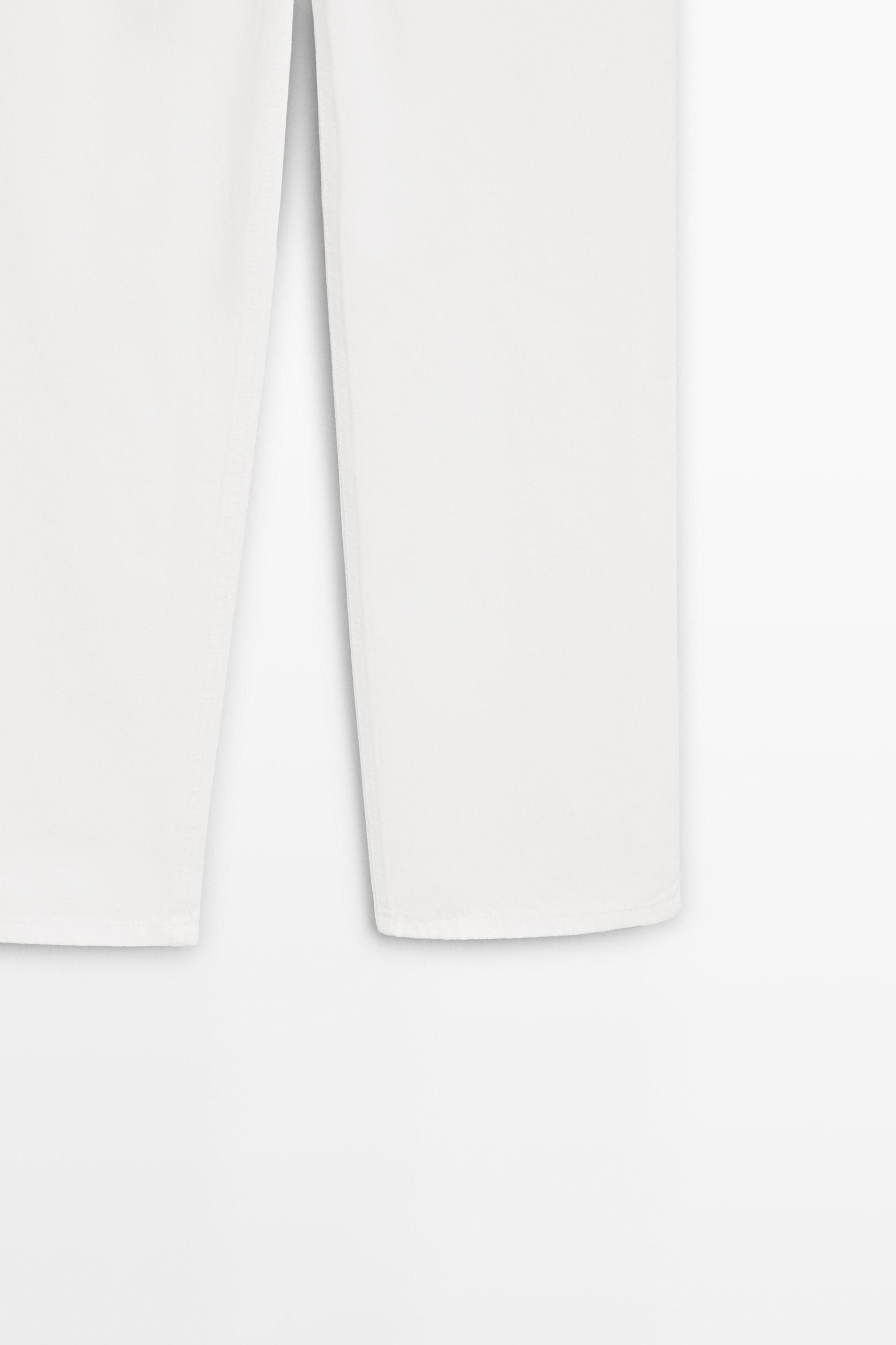 Straight-leg high-waist jeans — Off white