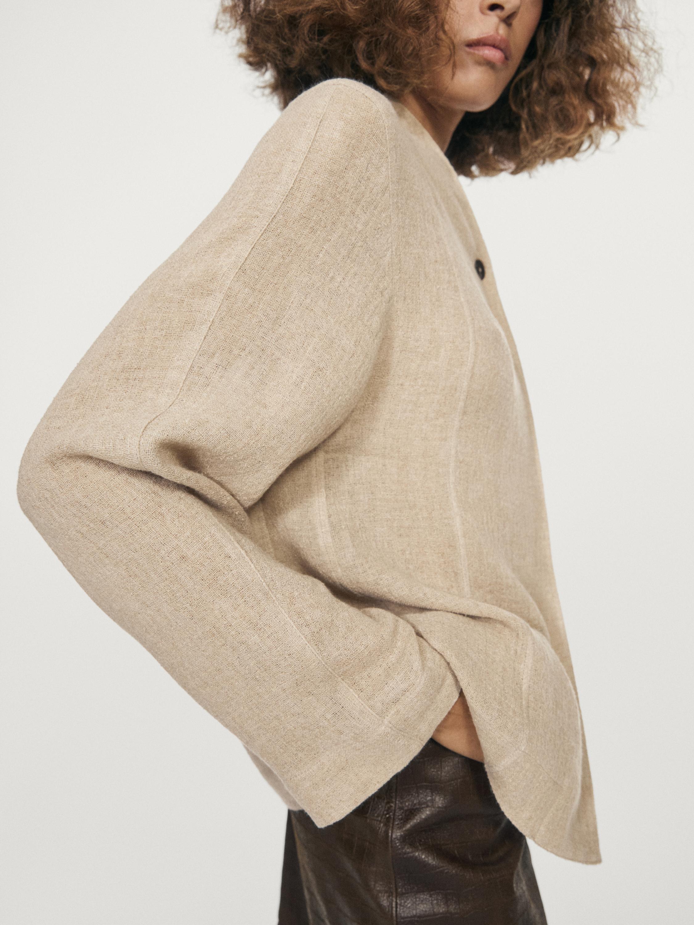 Sobrecamisa botones vistos con lana