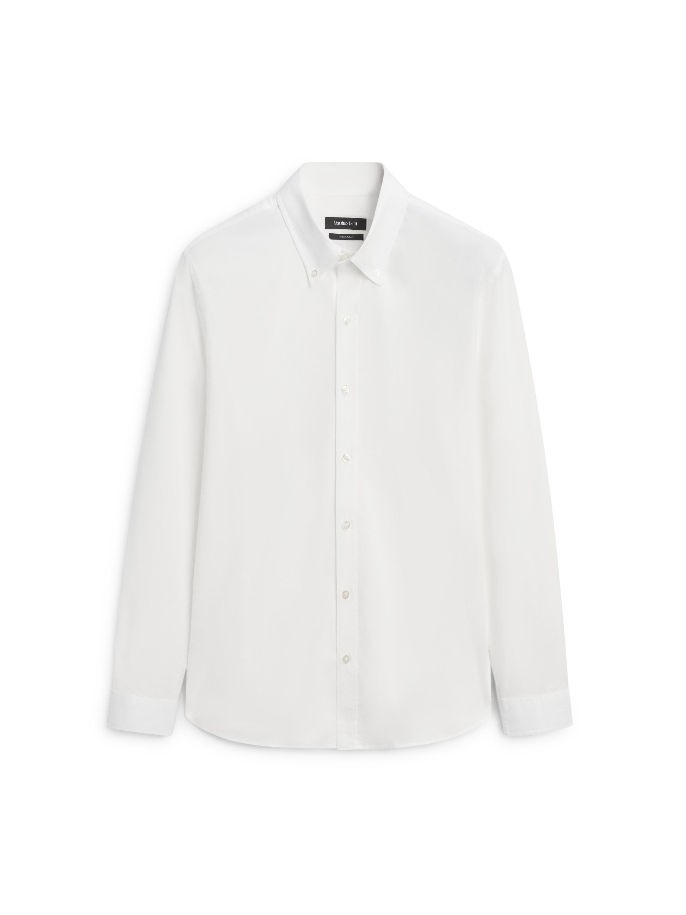 Regular fit 100% cotton shirt — Off white