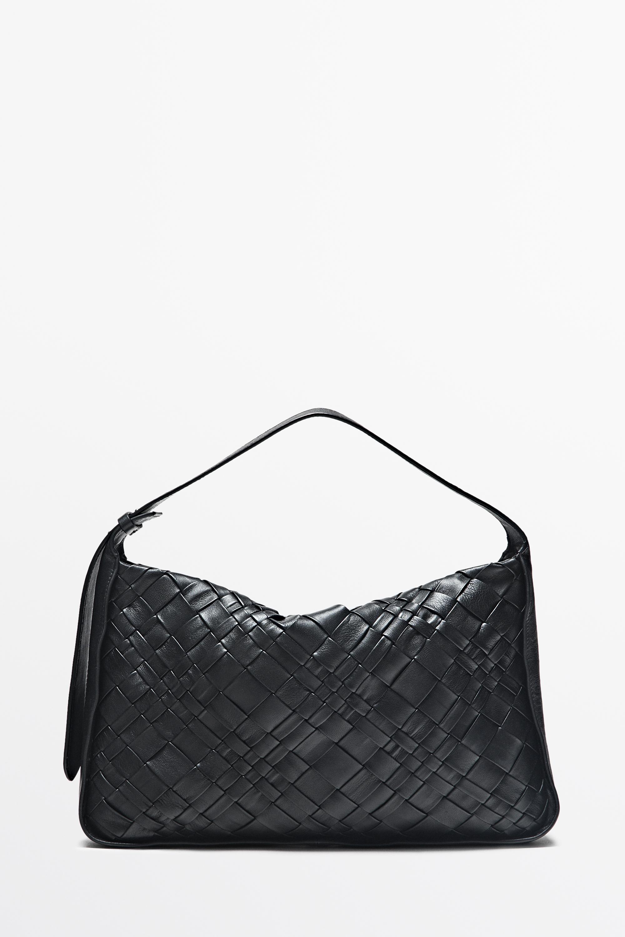 Bolso mediano trenzado piel napa