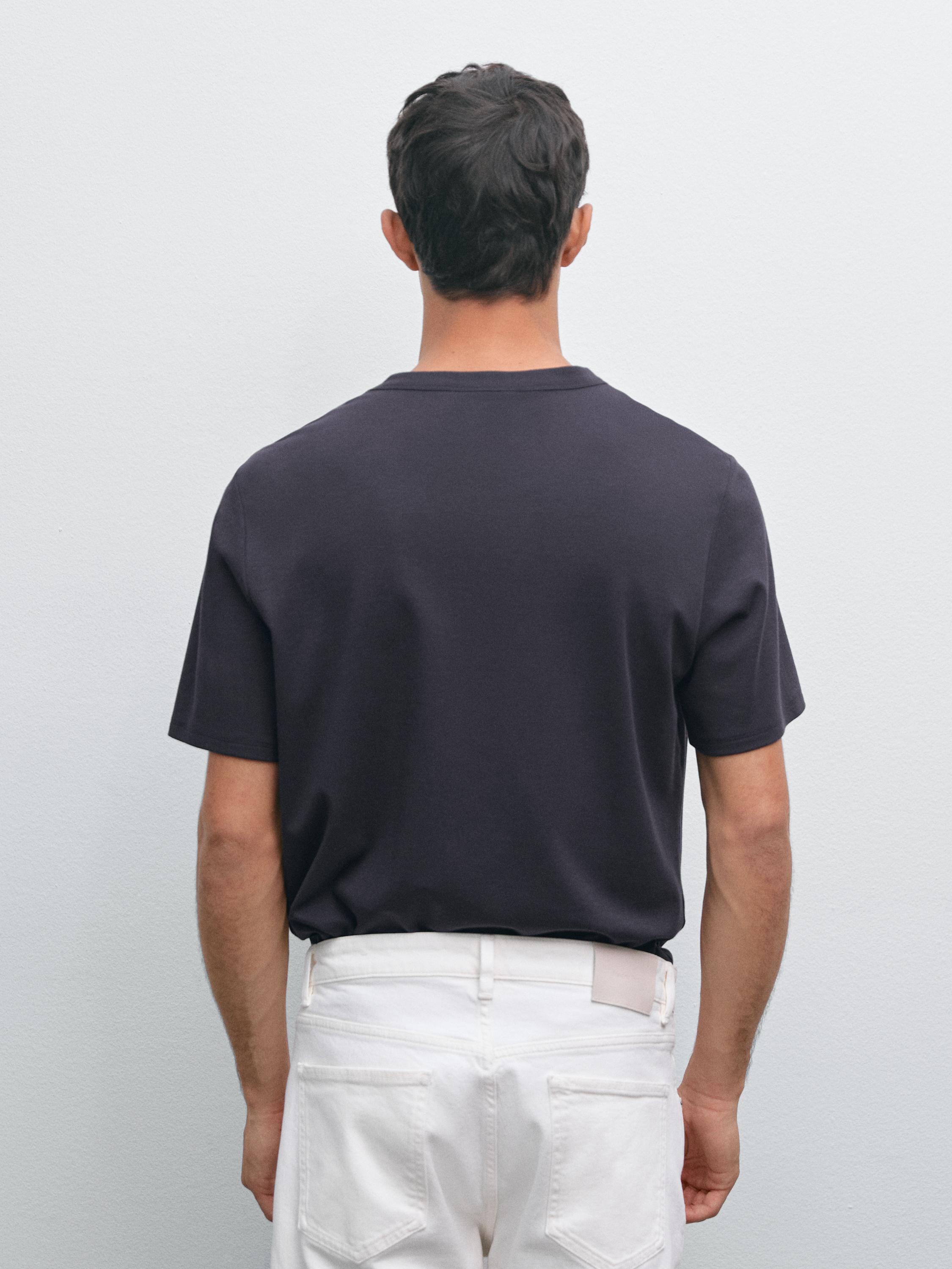 T-shirt à manches courtes en coton mélangé