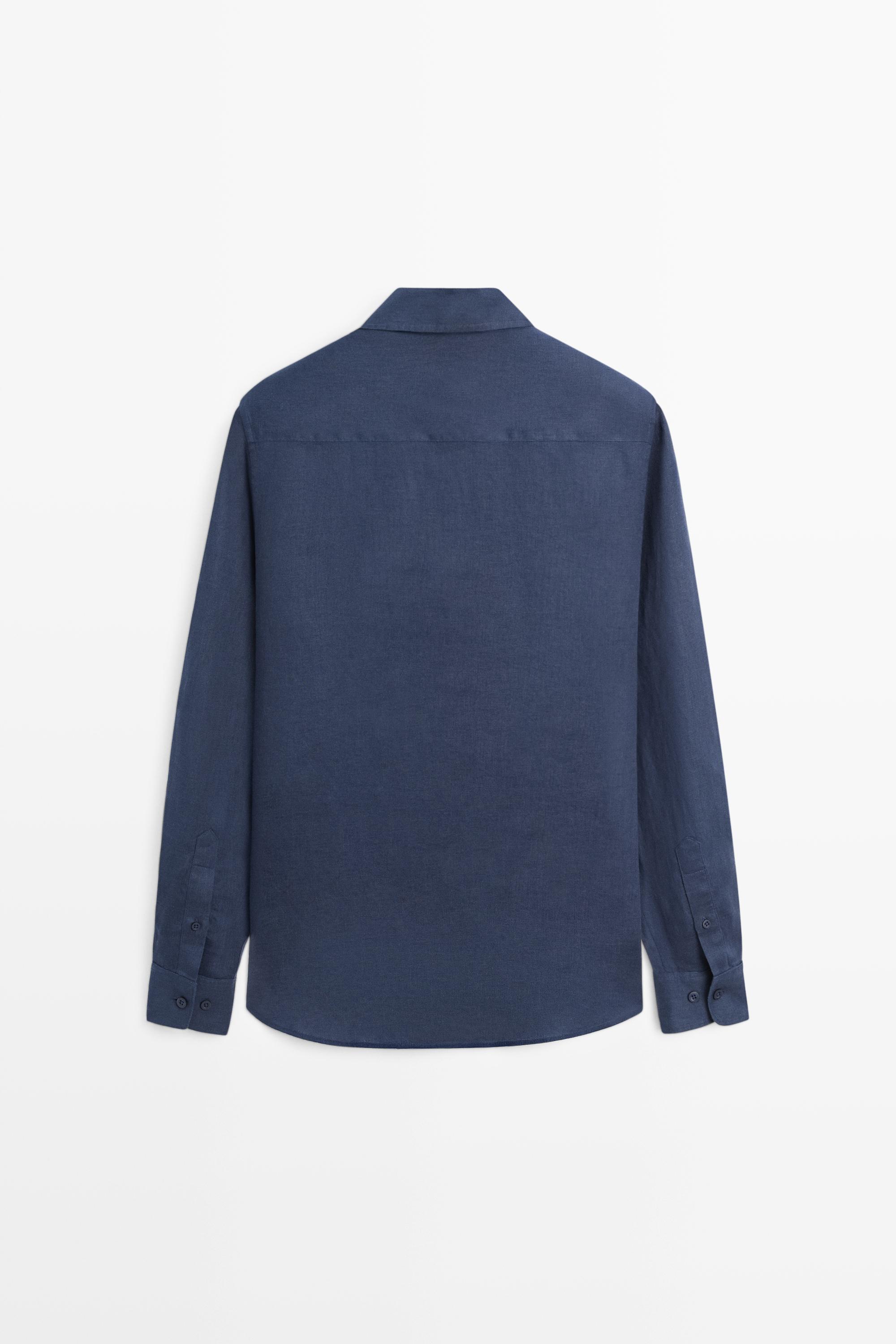 massimo dutti dress shirt Striped loose-fitting shirt Blue Shirts