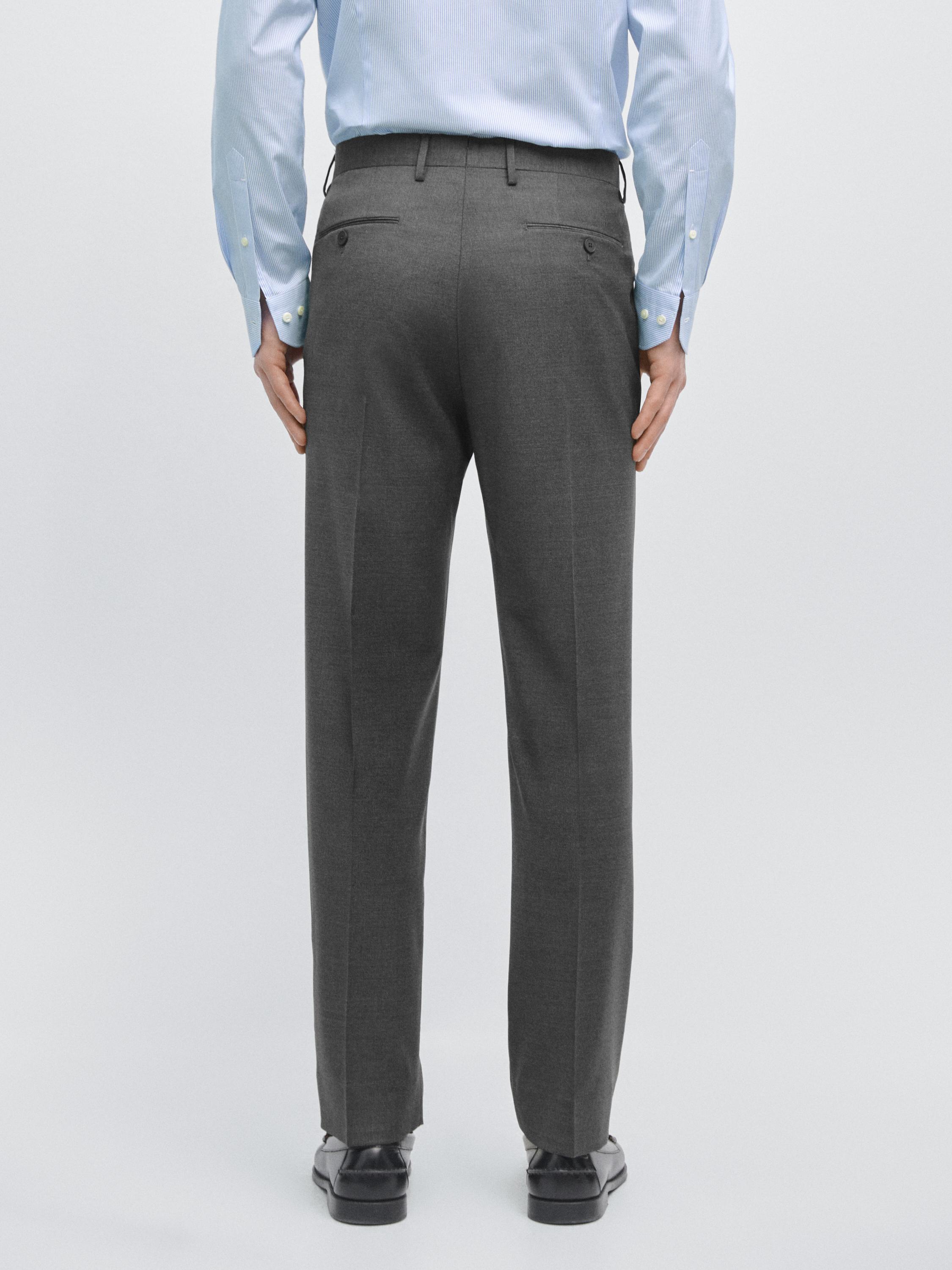 Cold wool suit trousers — GREY
