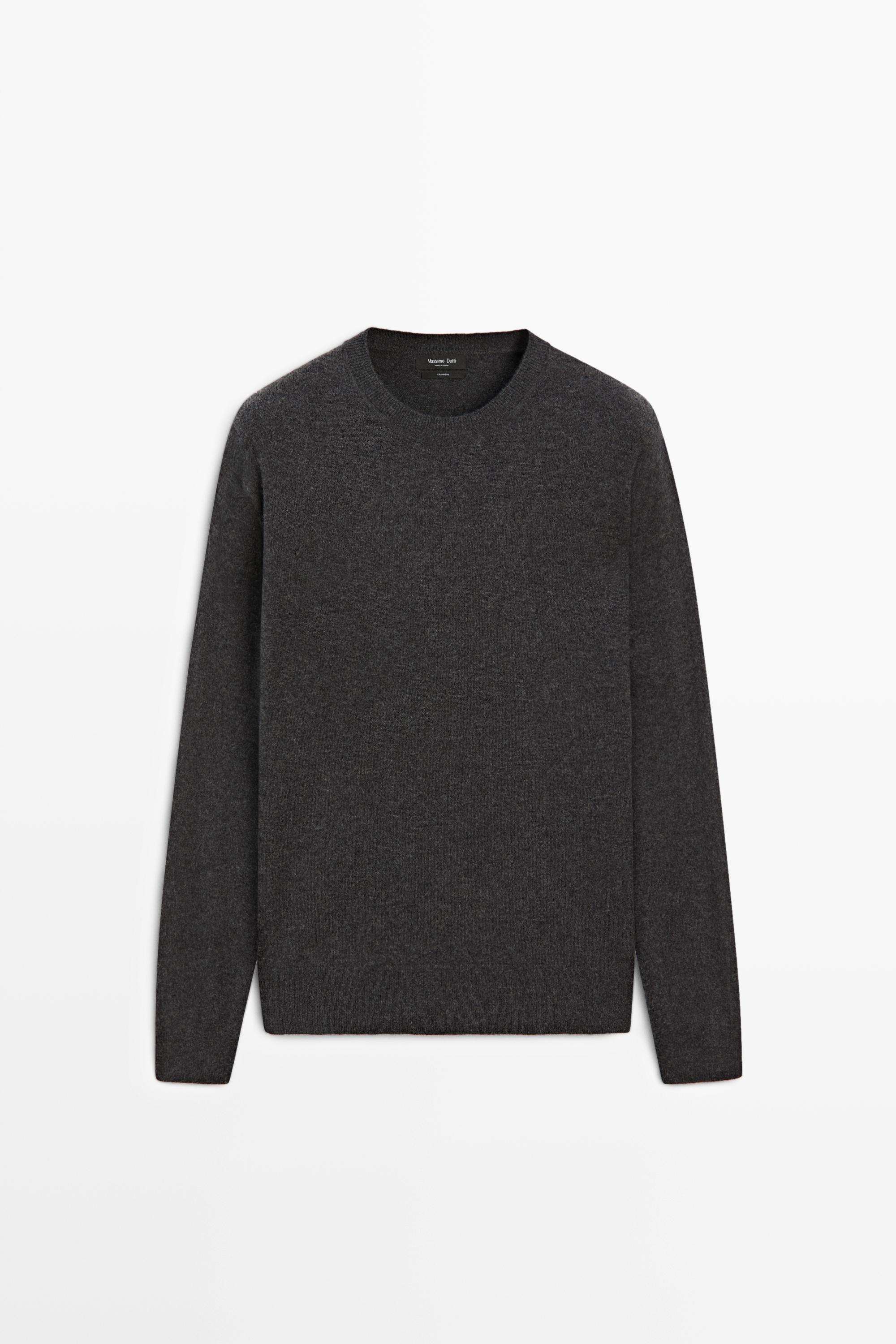 Jersey punto cuello redondo 100% cashmere