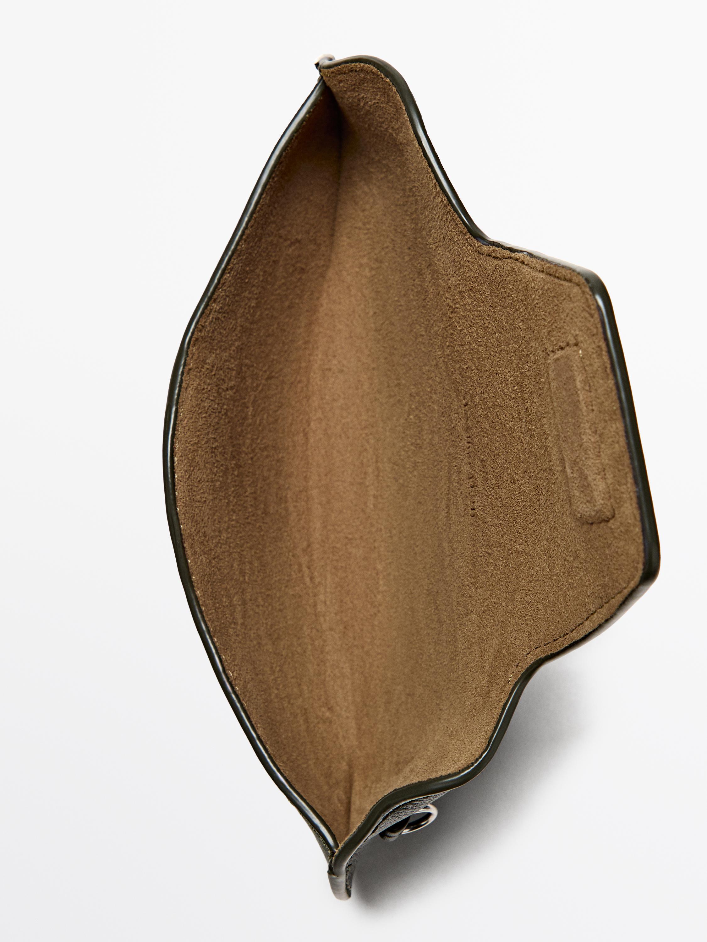 Nappa leather glasses case — GREEN