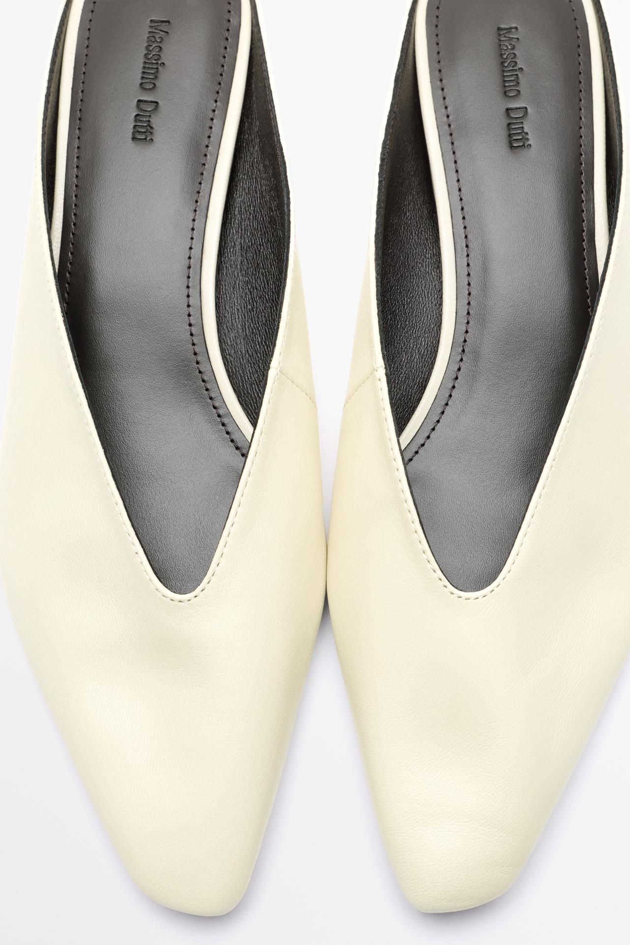 Soft leather mule — CREAM