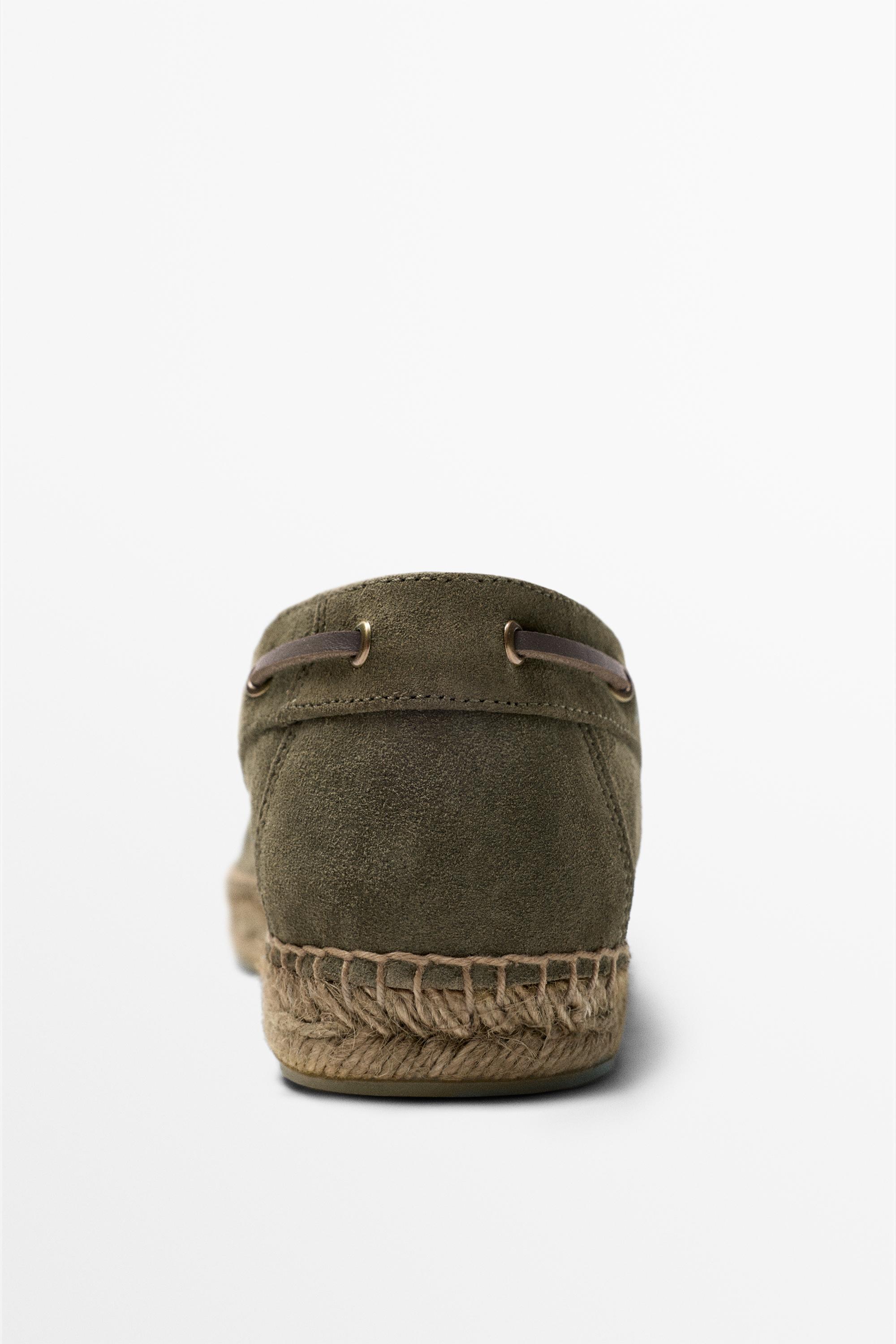 Jute sole deck shoes — GREEN