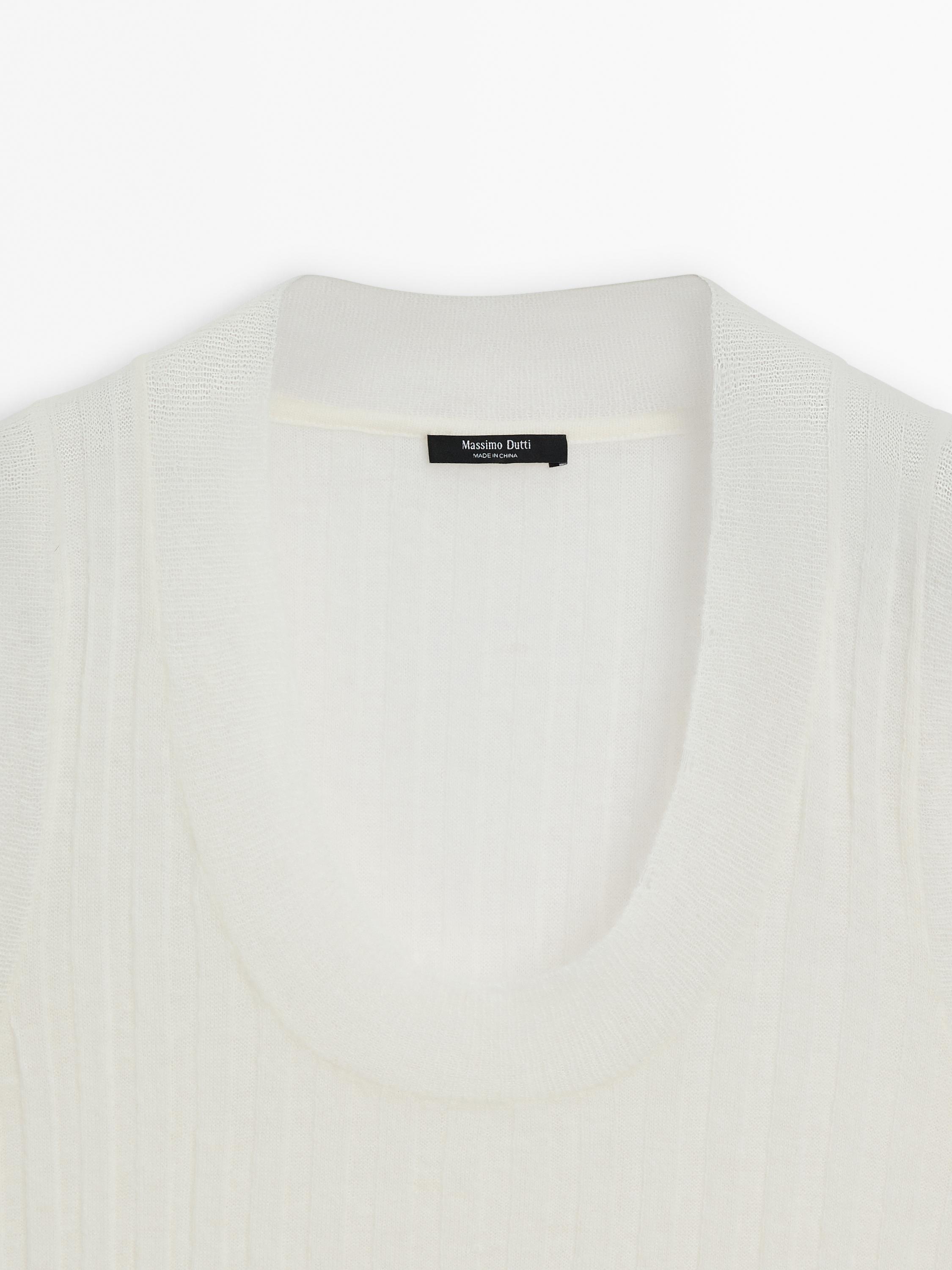 Wool blend knit top