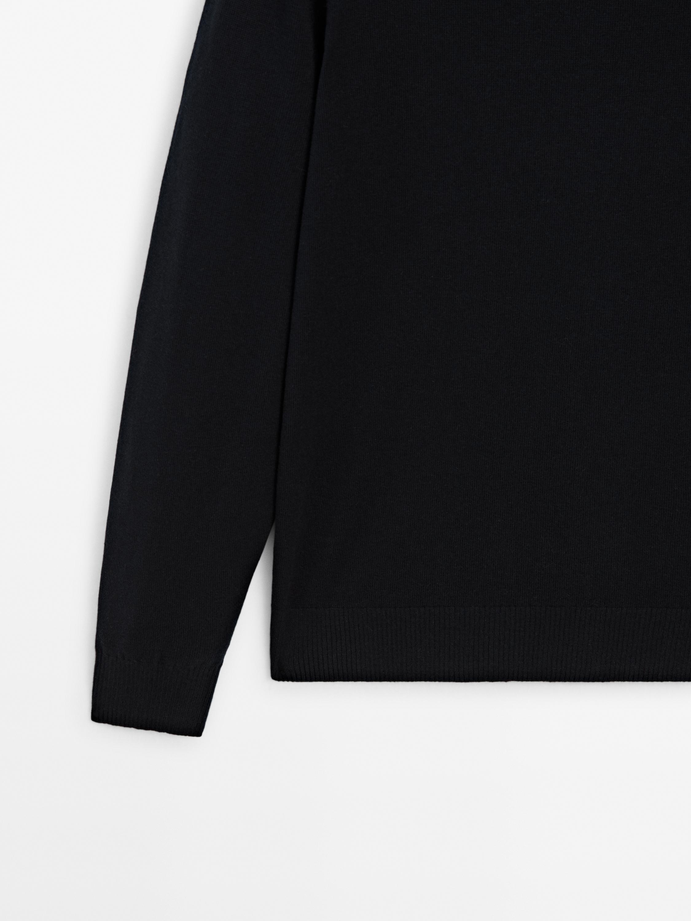 Cotton blend knit sweater