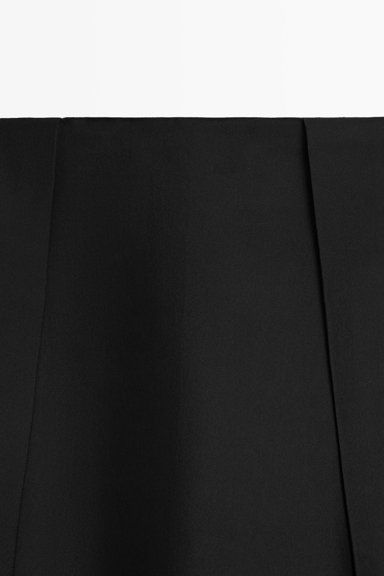 100% silk pleated midi skirt - LIMITED EDITION — BLACK