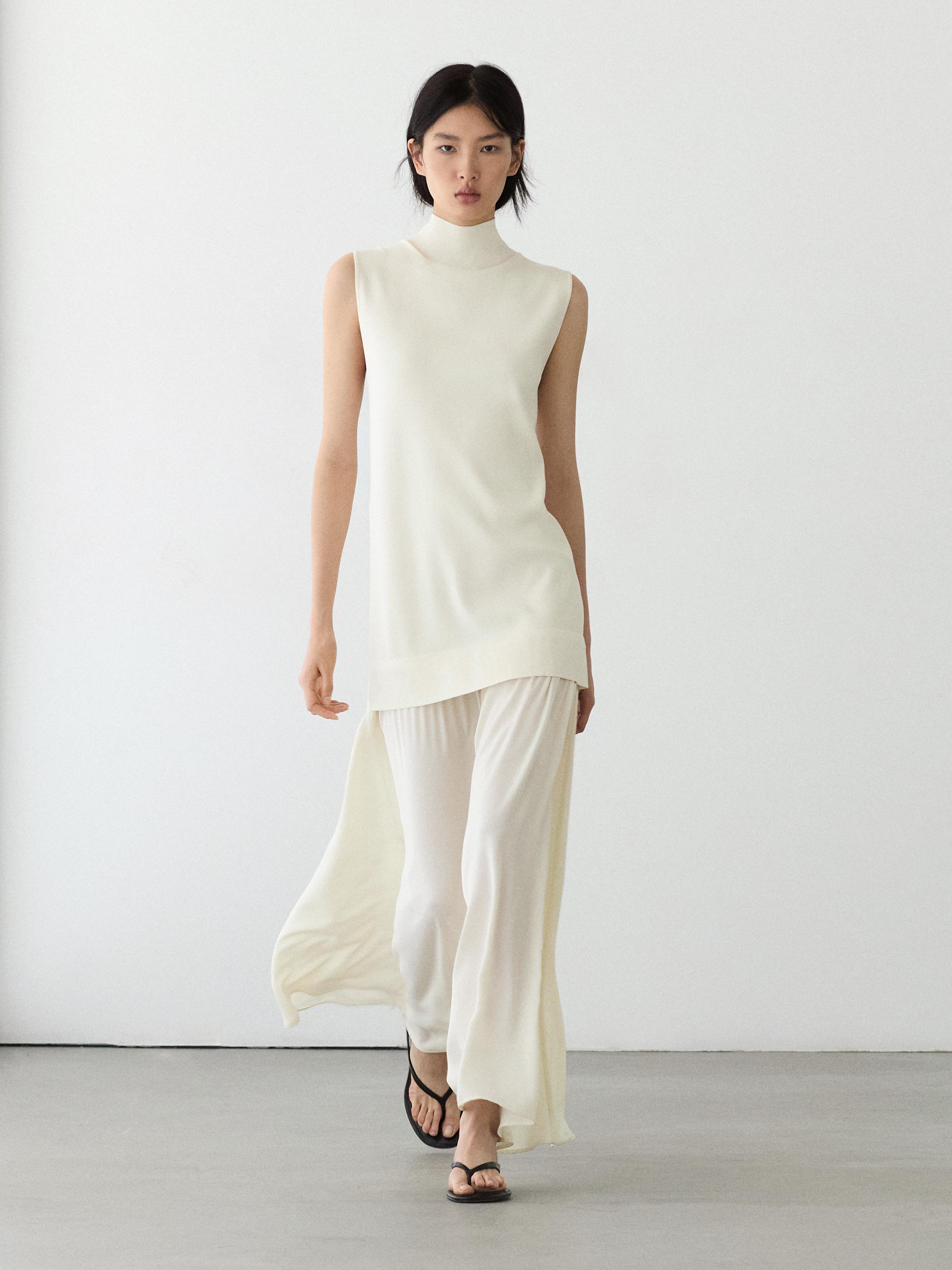Matching knit midi dress — CREAM