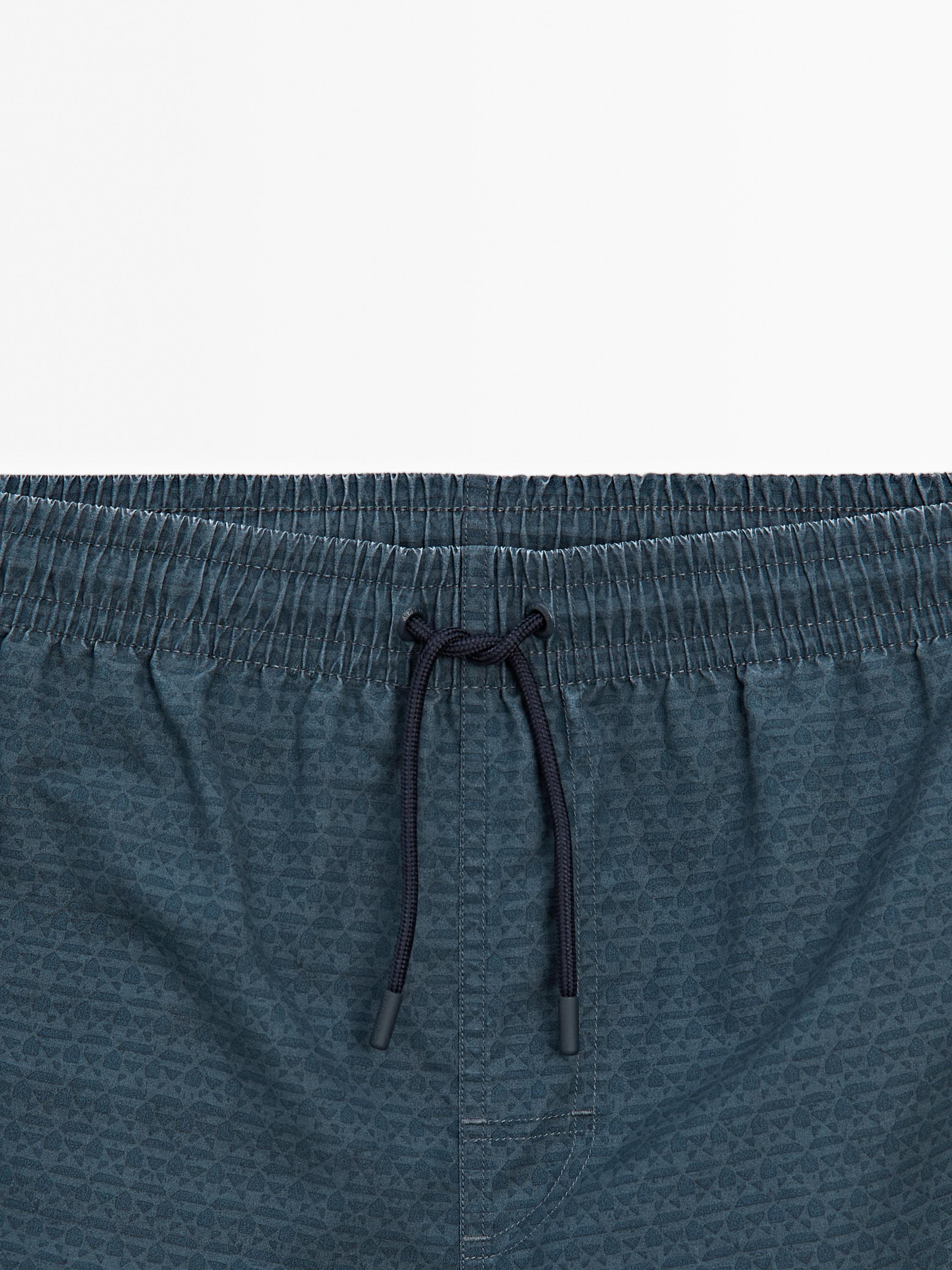 Bañador micro estampado regular fit