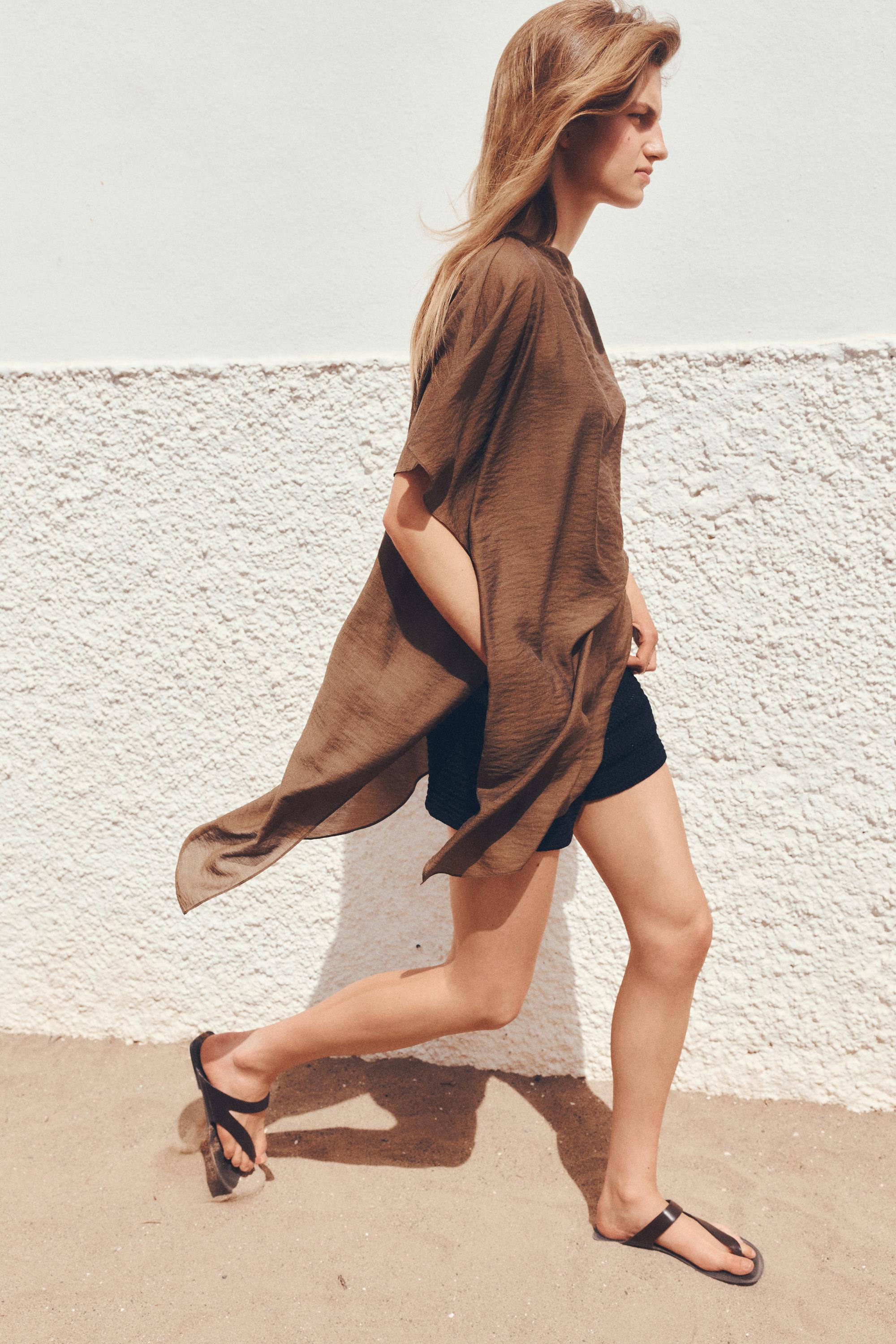 Split leather toe divider sandals — BURGUNDY