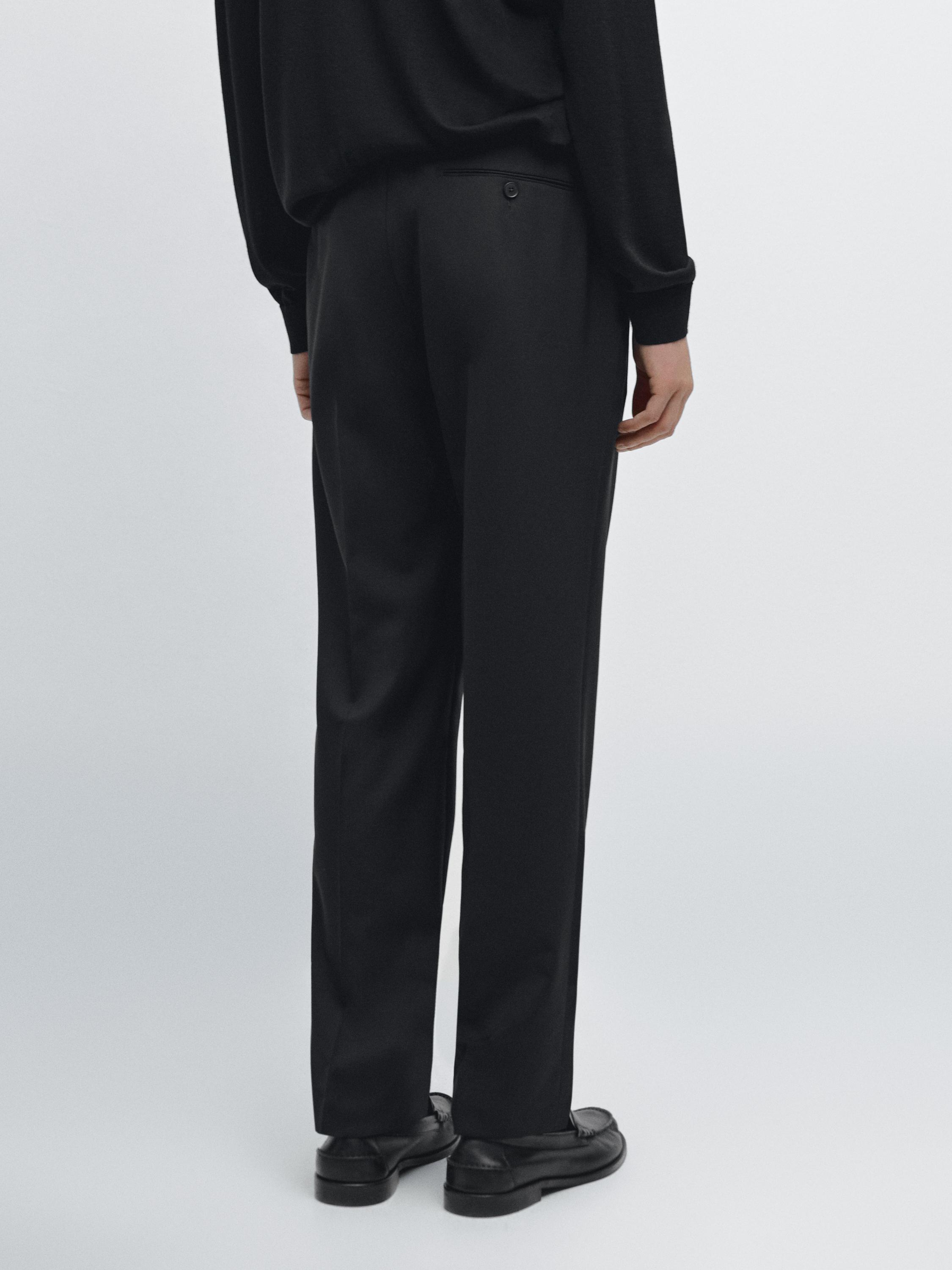 Wool suit trousers